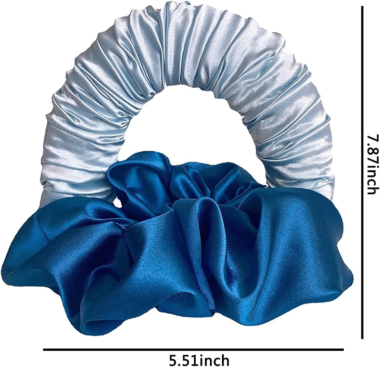 LEIAOLY Ladies Heatless Curling Iron, Headband Heatless Curling Iron for Long Hair Sleep Overnight Silk Curling Iron Heatless Curling Iron Headband, Wave Curling Iron, Soft Foam Curling Iron (Blue) image number 1