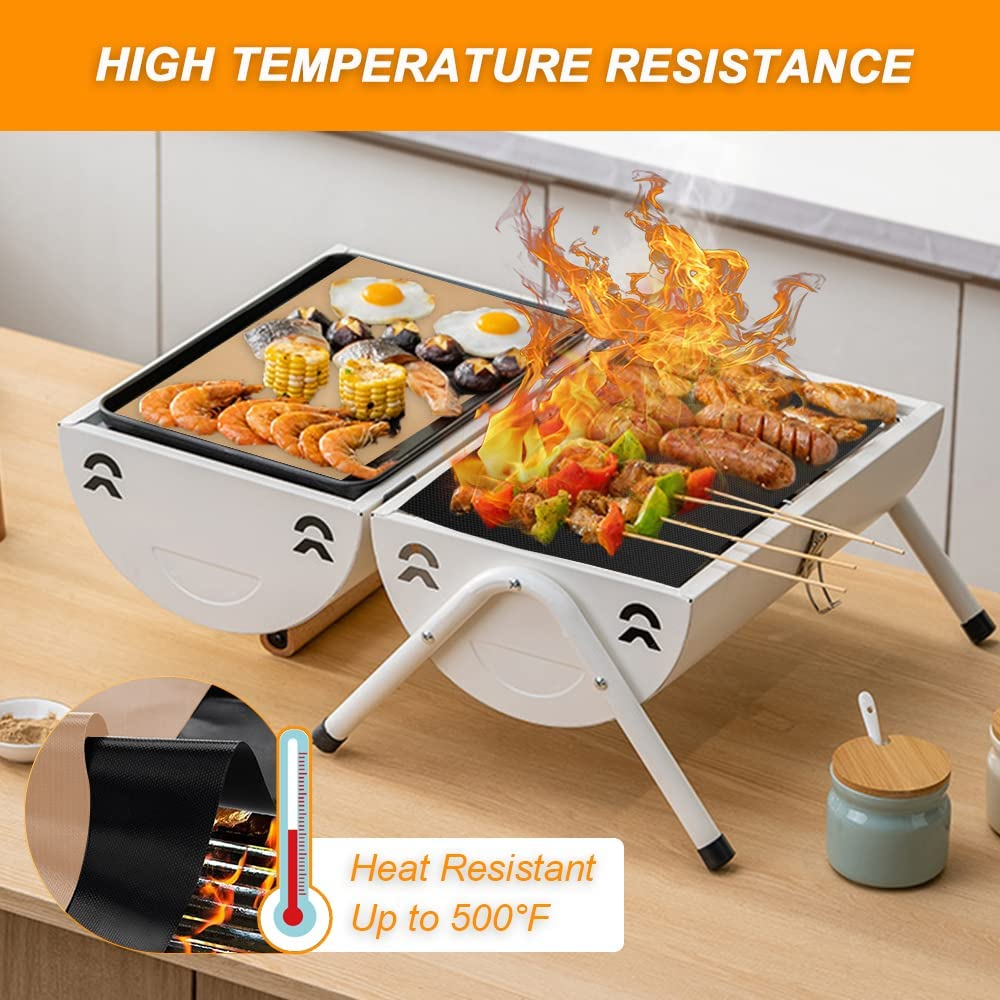 Silicone Baking Mats Non Stick Reusable,Oil Brush,Baking Mat Sheet Baking Tray Liner Set 30 * 40Cm,6 Sheets-Reusable Professional Quality,Nontoxic Cookingmat (Type 1) image number 5