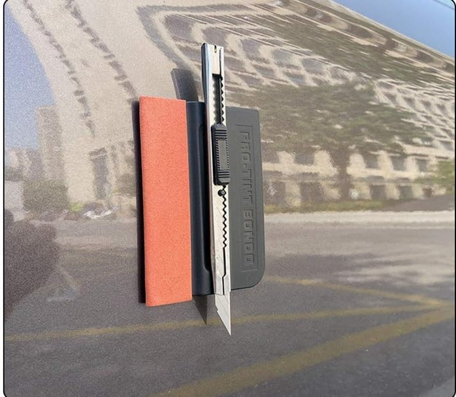 Magnet Squeegee with Micro-Fiber Felt Edge for Car Scraper Decal Applicator Tool, Pack of 3 (Style 1, 10 * 7.5CM) image number 5