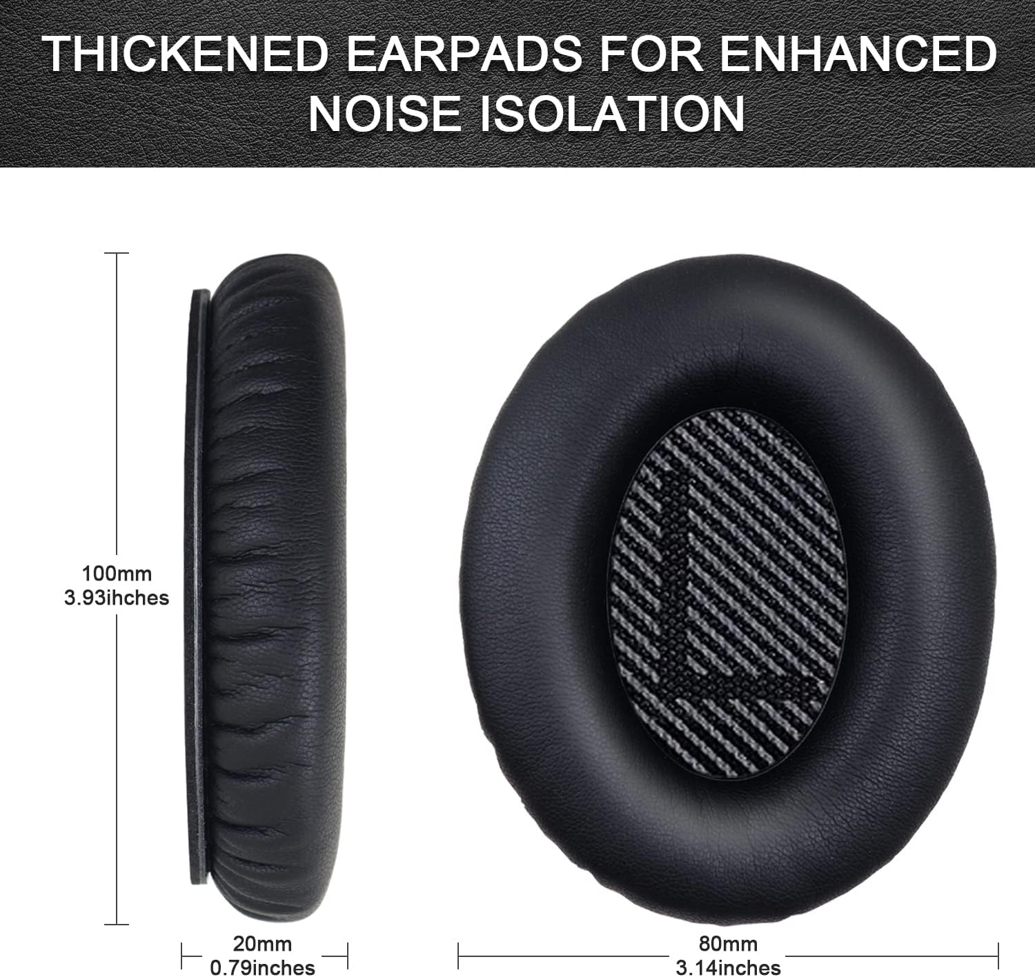 Replacement Ear Pads for Bose Quietcomfort 15/Quietcomfort 25(QC15/ 25), Headphone Ear Covers with Memory Foam, Soft Leather, Adaptive Bose Noise Cancelling Headphones Replacement Earpads Cushions - Khahi image number 6