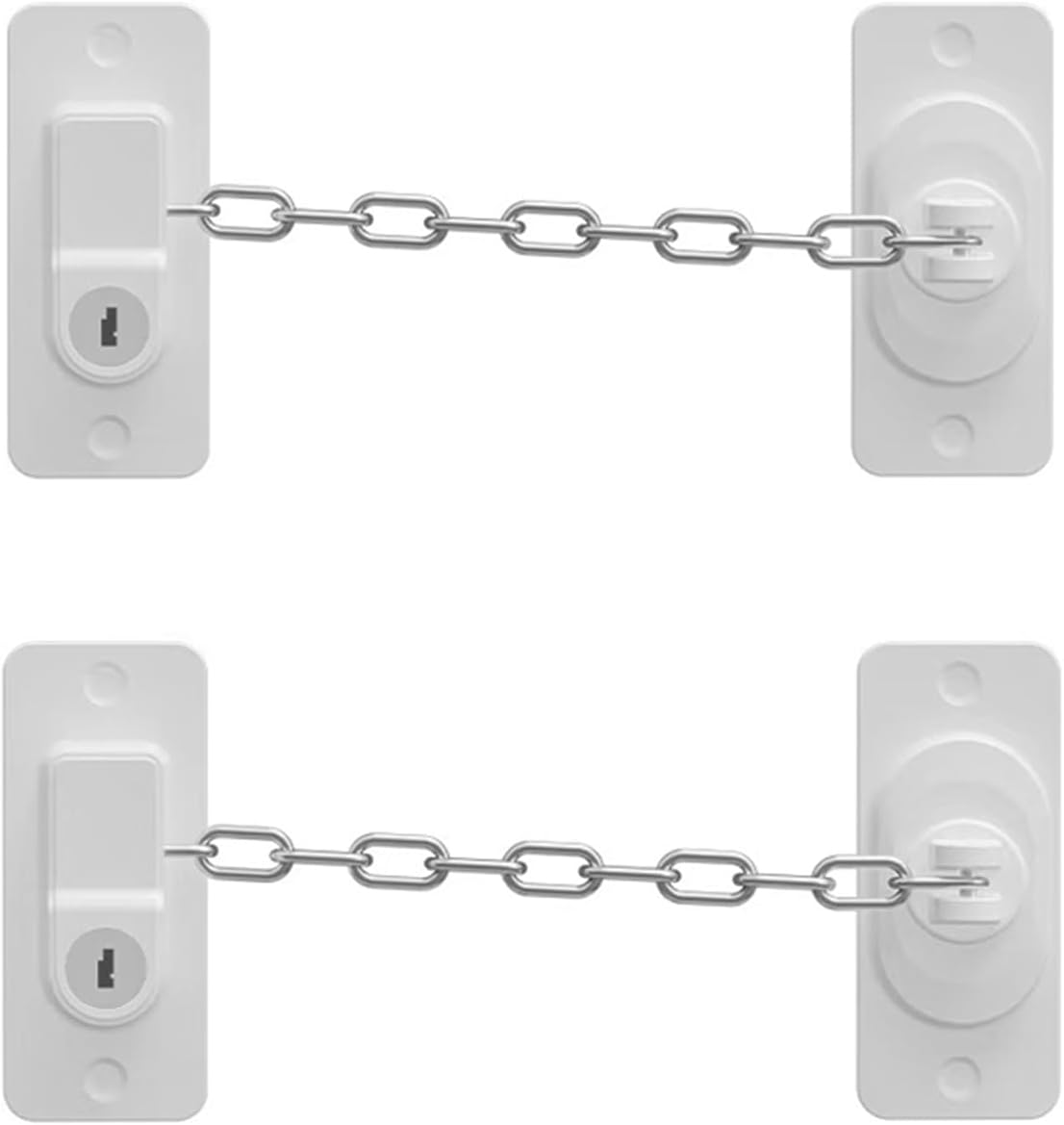 Refrigerator Lock (2 Pack), Heavy Duty Combination Fridge Lock, for Fridge, Cabinets, Window, Drawers and Child Safety Cabinet Locks, Strong Non-Marking Adhesive No Drilling (A, Black) image number 4