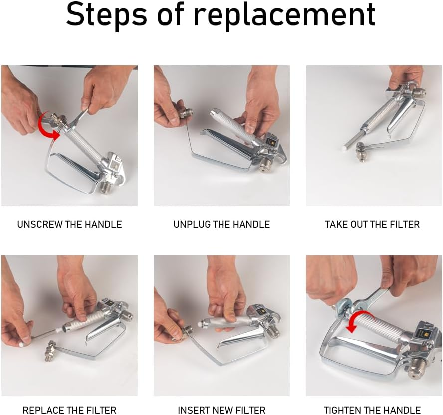 5 Pcs Airless Spray Gun Filters, 60 Mesh, Replacement for High-Pressure Airless Paint Spray Gun Accessories, Push-On Type image number 4