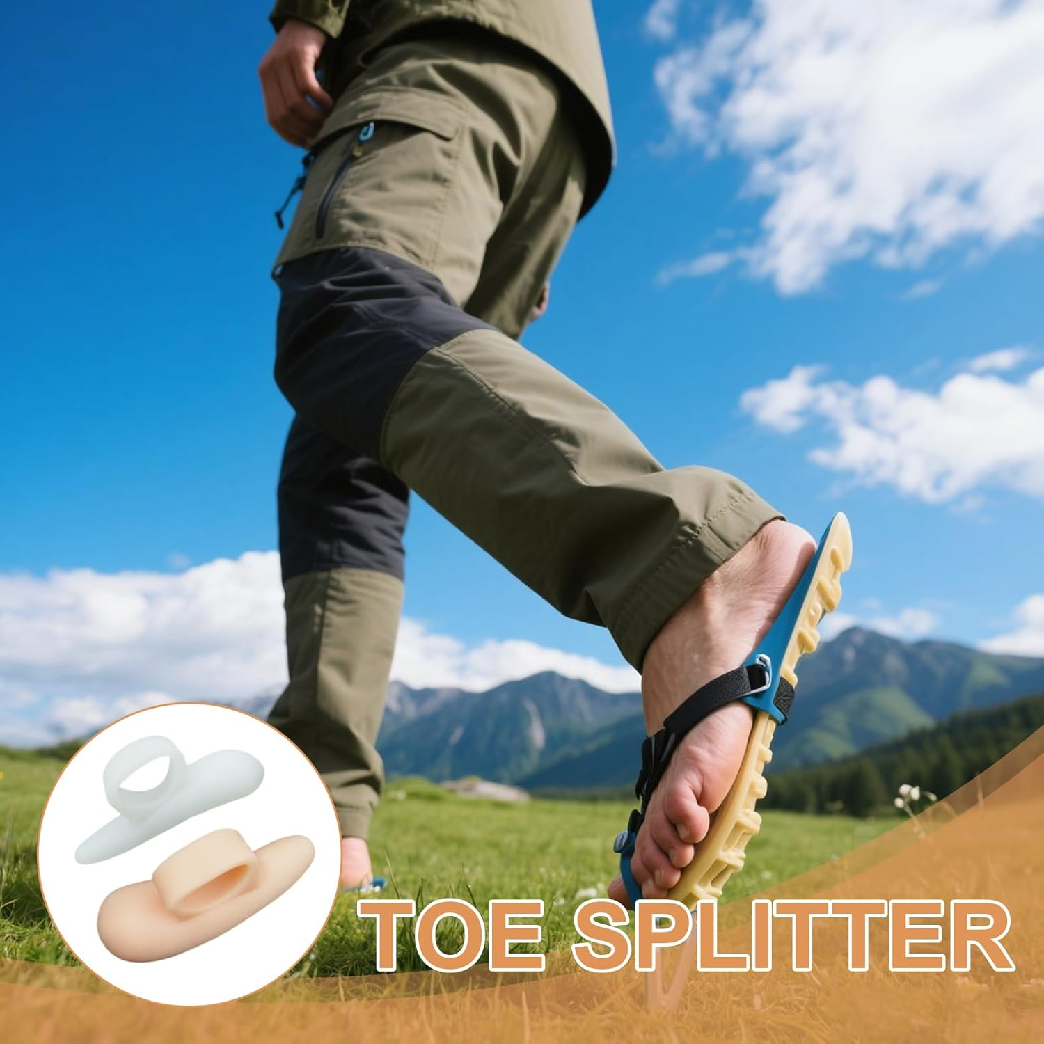 8 Pcs Hammer Toe Cushion & Gel Pads Corrector - Soft Grade Toe Separators for Claw & Mallet Toe Relief, Left & Right Foot Gel Support Crest Cushion, Bunion Pain Relief & Toe Straightener(Beige/White)