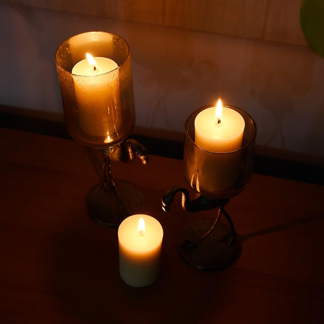 Beeswax Pillar Candles Set of 4, Smokeless Dripless Pure Beeswax Candle Set with Natural Scent for Room Decoration Prayer Party, Long Lasting Burn Time,2X4 Inch,White Raw