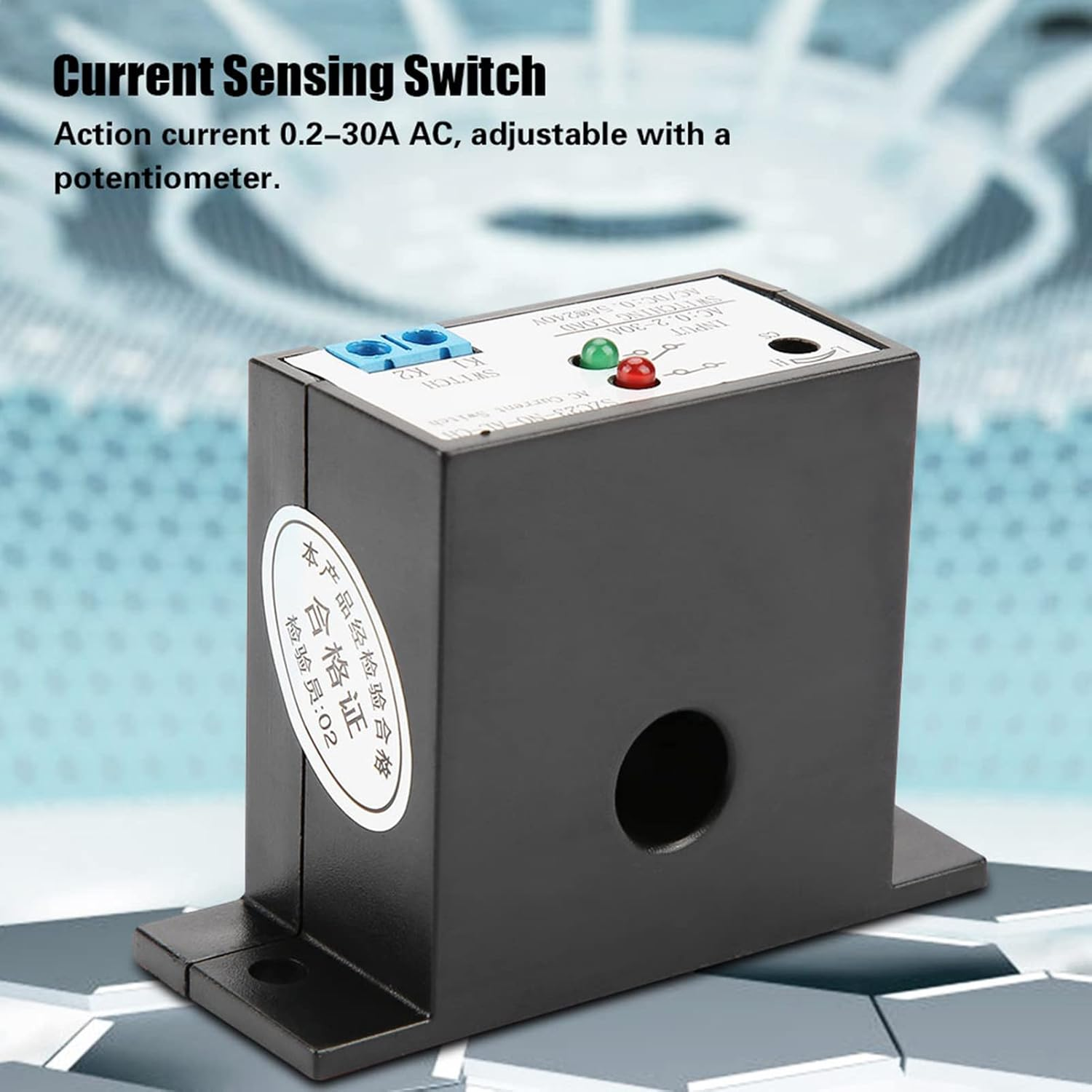 Current Sensing Switch, AC Current Isolation Monitoring, Adjustable AC Sensing Switch, 0.2 to 30A SZC23 NO AL CH for Currents Measurement and Monitoring image number 2