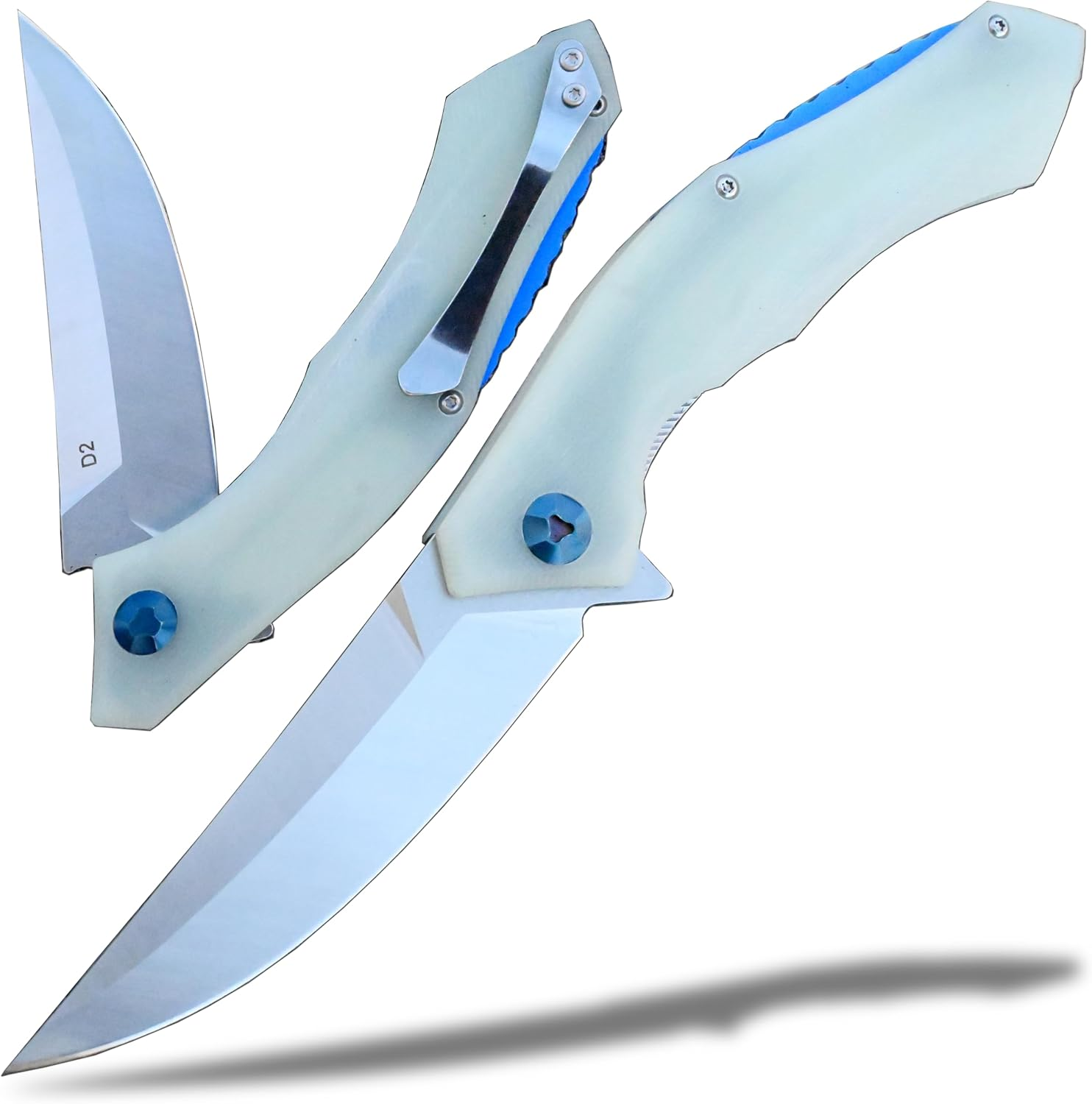 EDC Pocket Knife-Pocket Knife-G10 Handle-D2 Steel-Folding Knife for Edc-Everyday Carry Knife for Men Women-Indoor Outdoor Gift image number 2