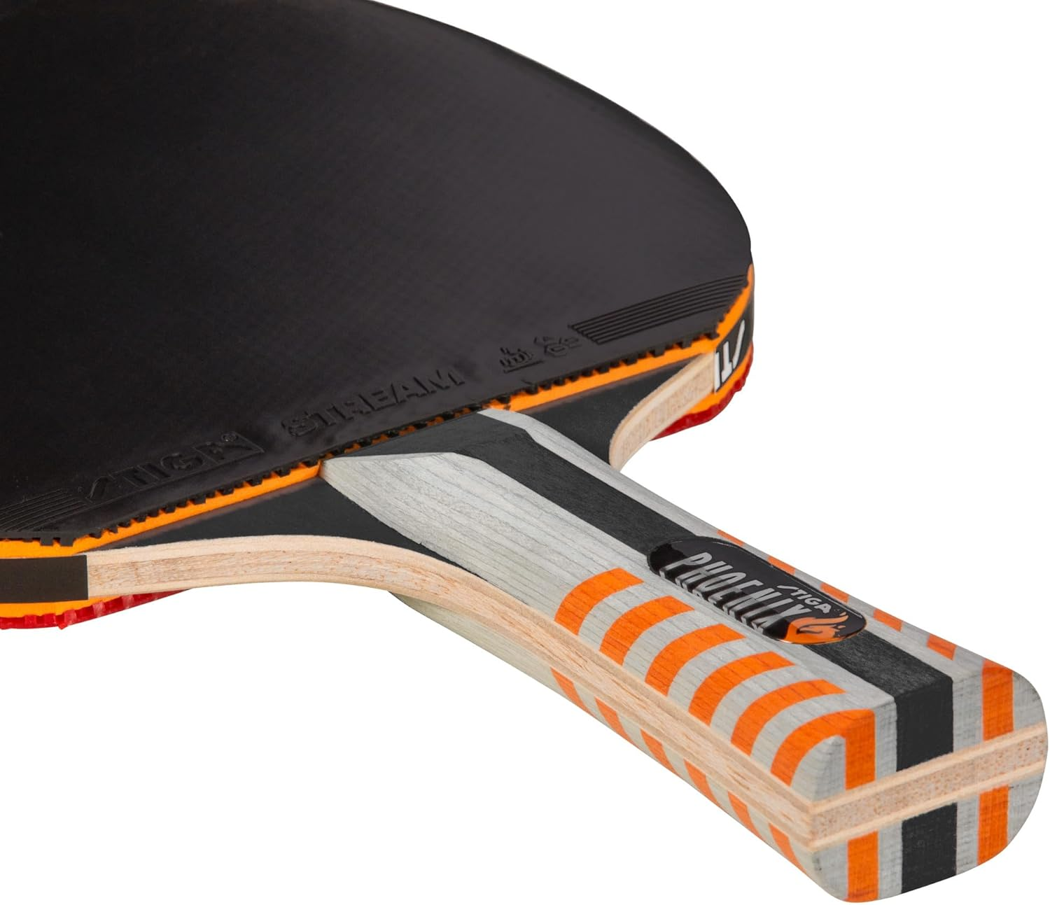 STIGA Phoenix Ping Pong Paddle - 5-Ply Ultra-Light Blade - 2Mm Tournament-Approved Sponge - Flared Handle for Enhanced Control - Competitive Table Tennis Racket for Family Fun