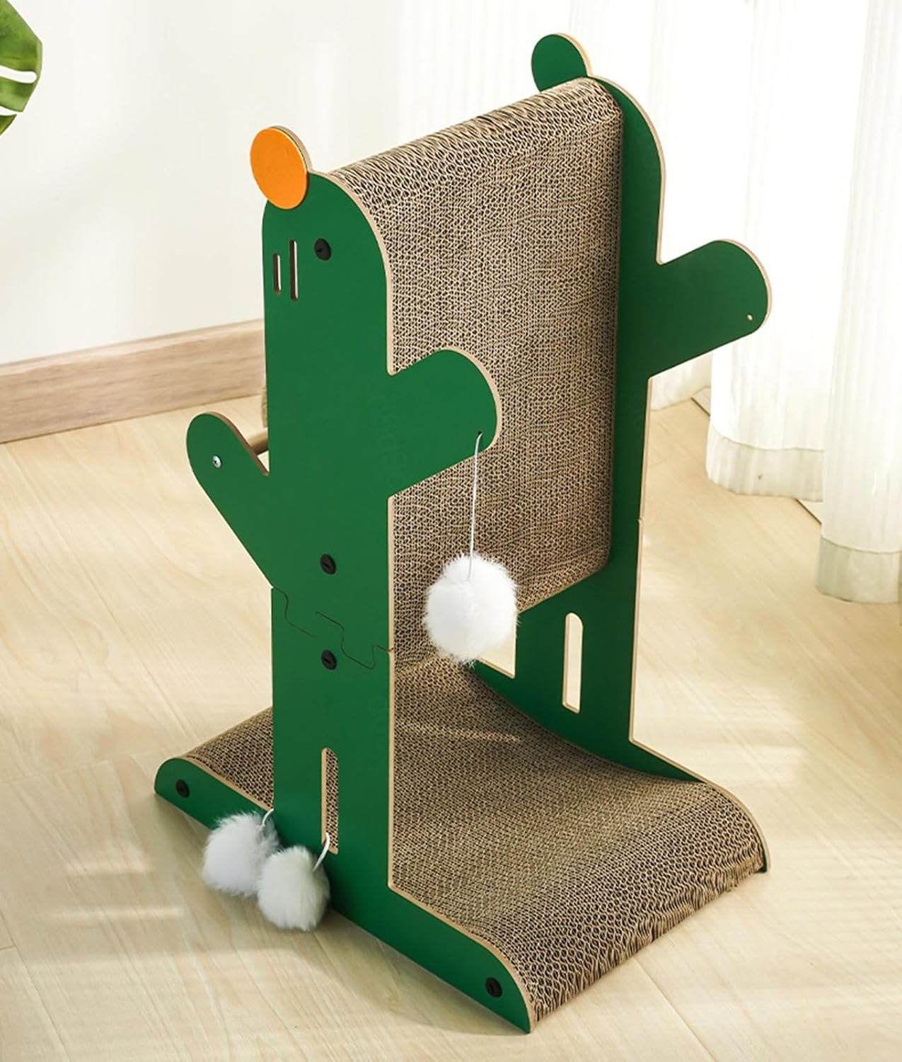 Cat Scratching Post Sisal Vertical Scratcher Posts,Plush Multi Level Cat Tower with Scratching Posts, Perch Style Bed, Cat Condo and Hanging Toy for Cats and Kittens image number 5