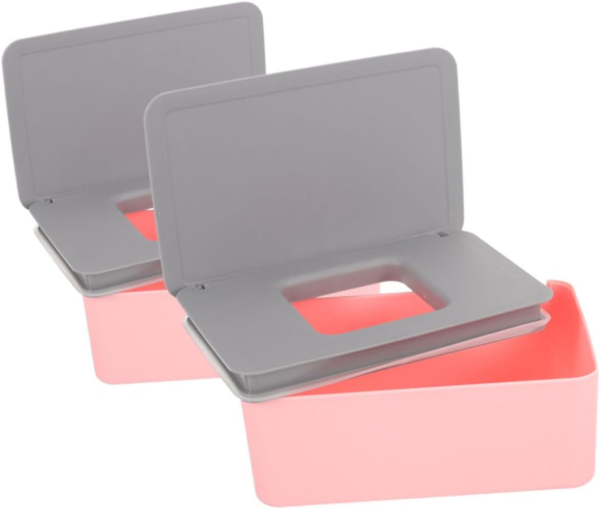 2Pcs Wet Napkin Storage Box Portable Wet Wipes Holder Wipes Container Tissue Supply Sealed Airtight Stylish Functional Large Capacity Robust image number 4