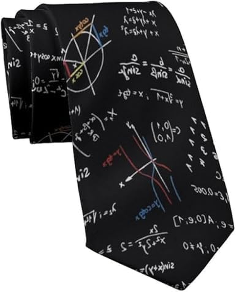 Men'S Microfiber Math Equations Mathematics Novelty Tie Necktie image number 3