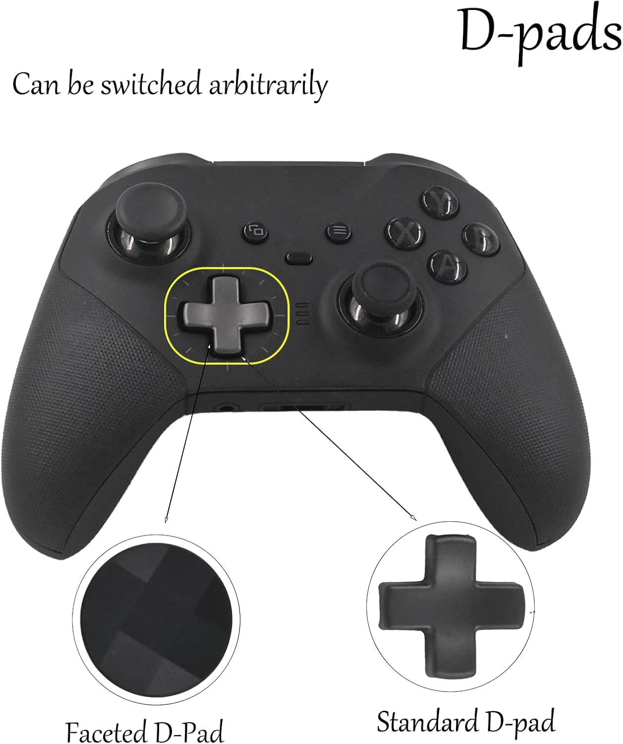 6 in 1 Metal D-Pads and Paddles Accessory Kits for Xbox Elite Series 2 Controller,Elite Series 2 Core Accessory Replacement Parts(Black) image number 5