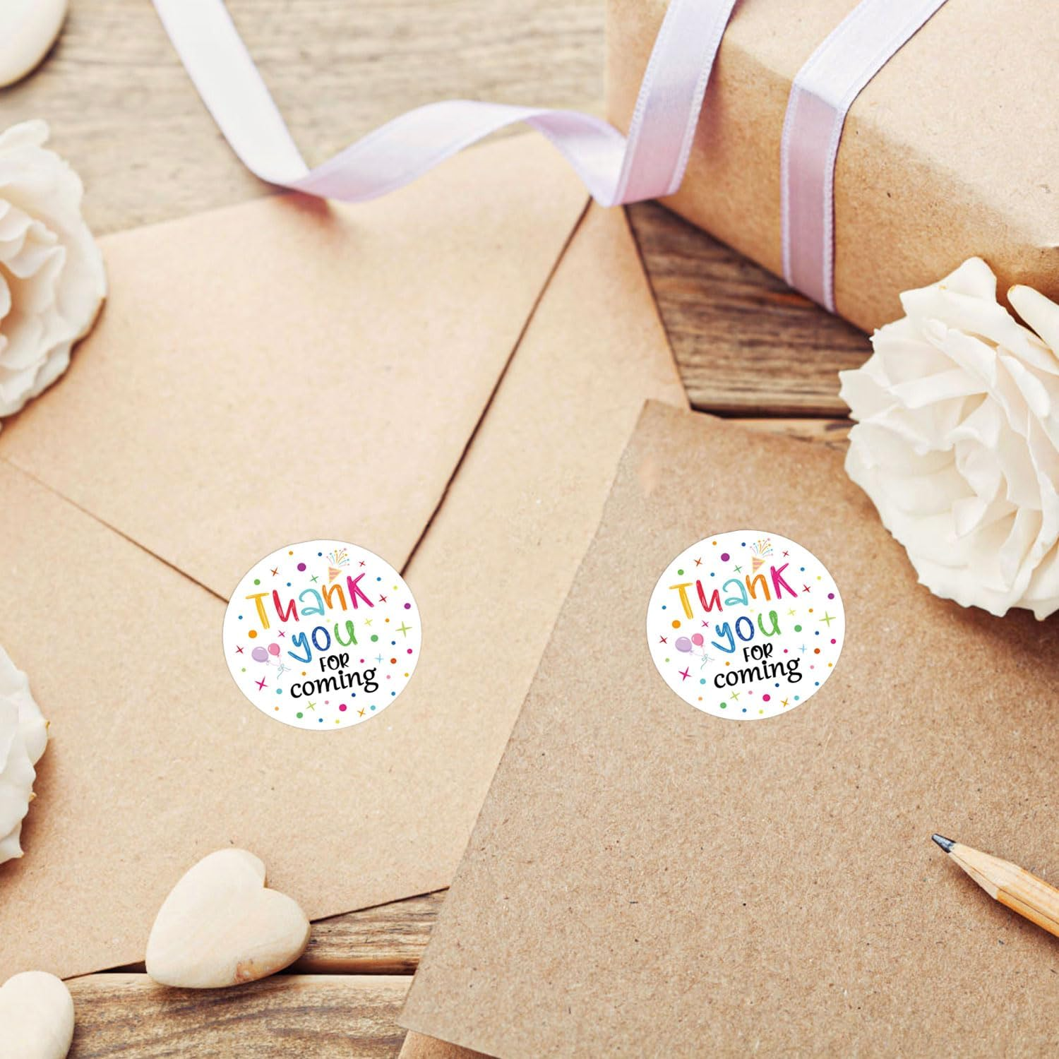 120Pcs Thank You Sticker, 1.6 Inch round Adhesive Celebrating Appreciation Label Gratitude Decal for Baby Wedding Bridal Shower Birthday Party Favor Envelopes Seal Gift Packing (Thank You for Coming) image number 5