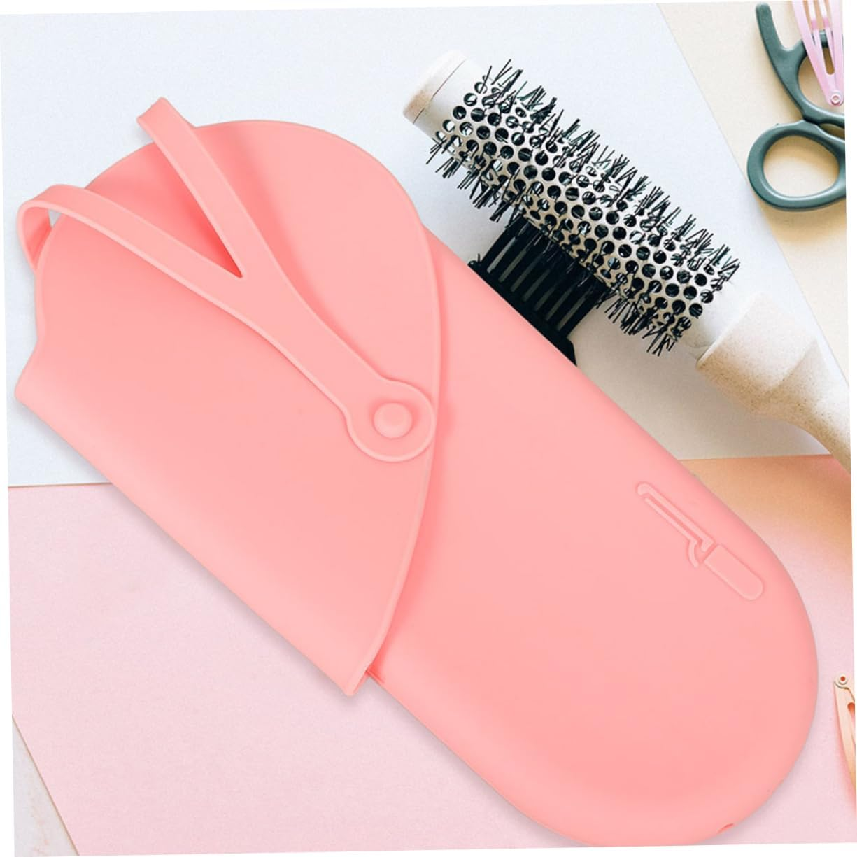 ARTSEWPLY 2Pcs Portable Curling Iron Storage Bag Heat Insulation Pouch for Hair Straightener Travel Organizer - Black image number 7