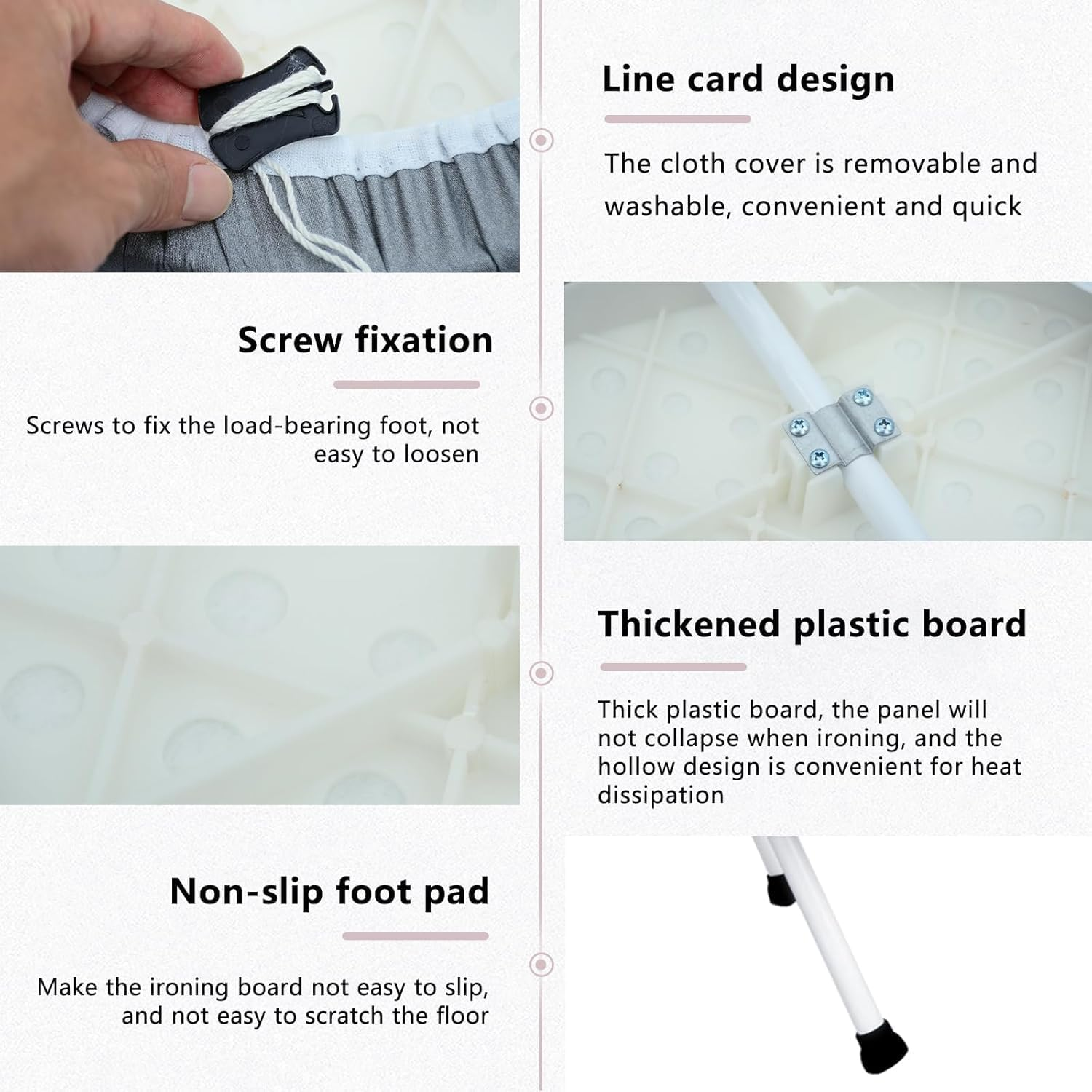 Tabletop Ironing Board 60Cm L X 36Cm W X 17Cm H with Removable Sleeve Ironing Board - Folding Legs Cotton Cover Travel Countertop Ironing Board image number 6