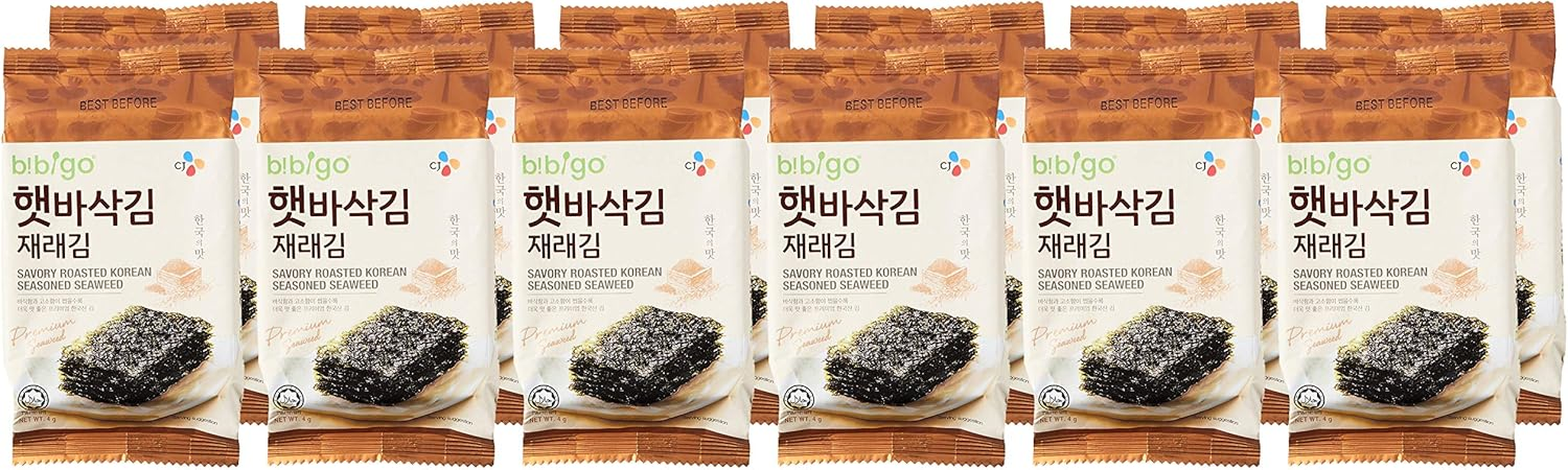 BIBIGO Roasted Nori Seaweed Pack of 12 image number 4