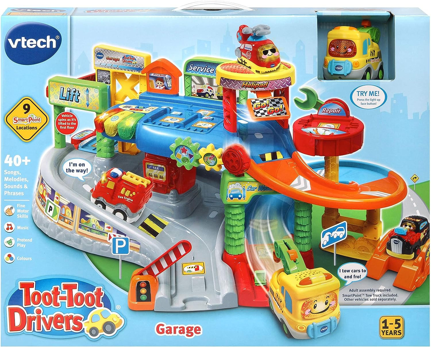 Vtech Toot-Toot Drivers Garage - Interactive Car Garage Playset for Kids - 512703 - Multicoloured image number 3
