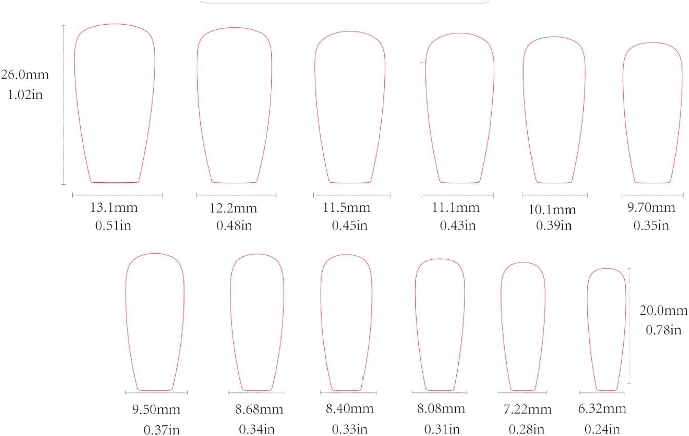 24 Pcs Coconut Tree Fake Claws Gradient Faux Glossy Full Cover Stick on Long Press On image number 1