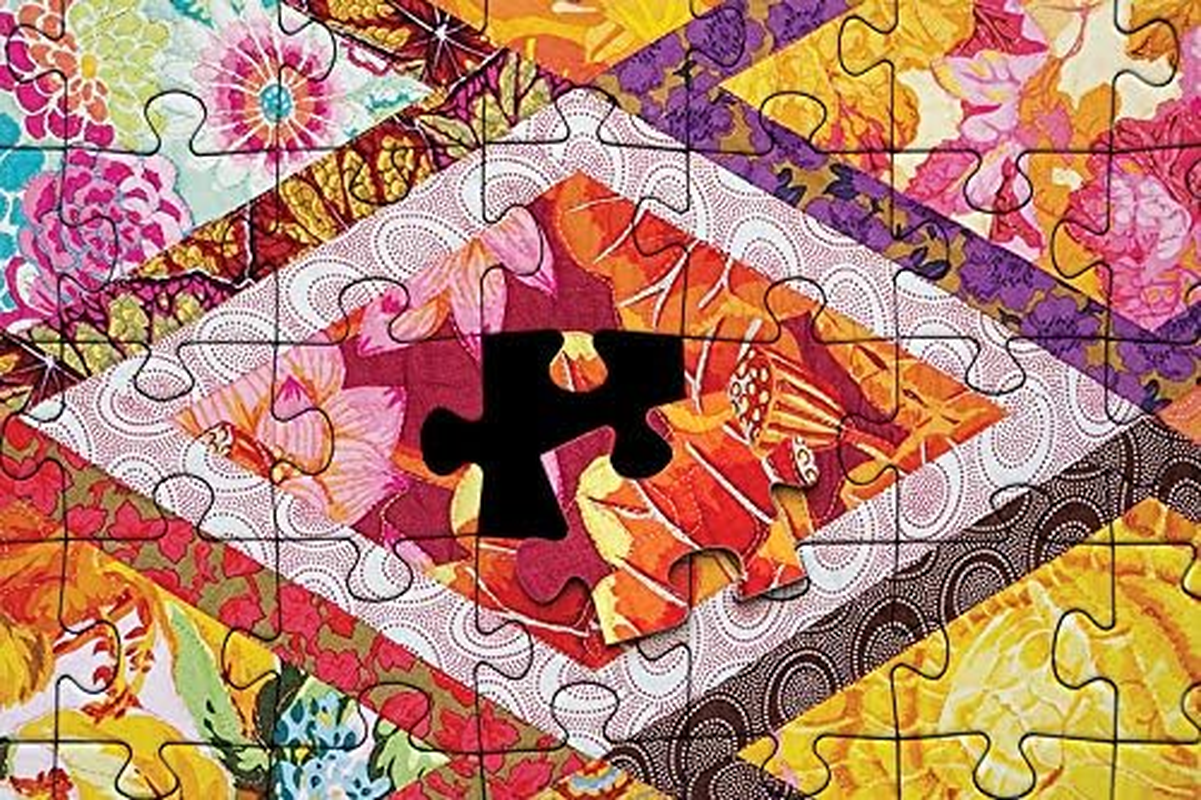 Kaffe Fassett'S Diamond Quilt Jigsaw Puzzle for Adults: 1000 Piece image number 2