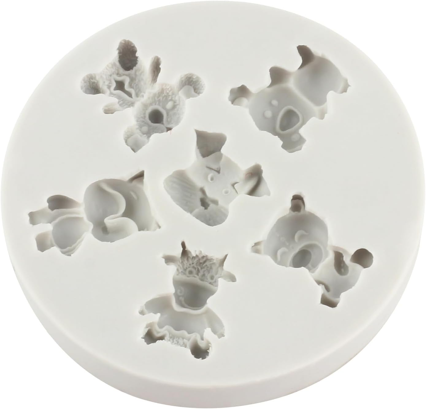 Sijiangmold Animal Fox Cub Deer Silicone Mould Fondant Moulds Baroque Style Scroll Frame Mould for Cupcake Topper Cake Decorating Candy Chocolate Rubber Paste Polymer Clay Set Of image number 4