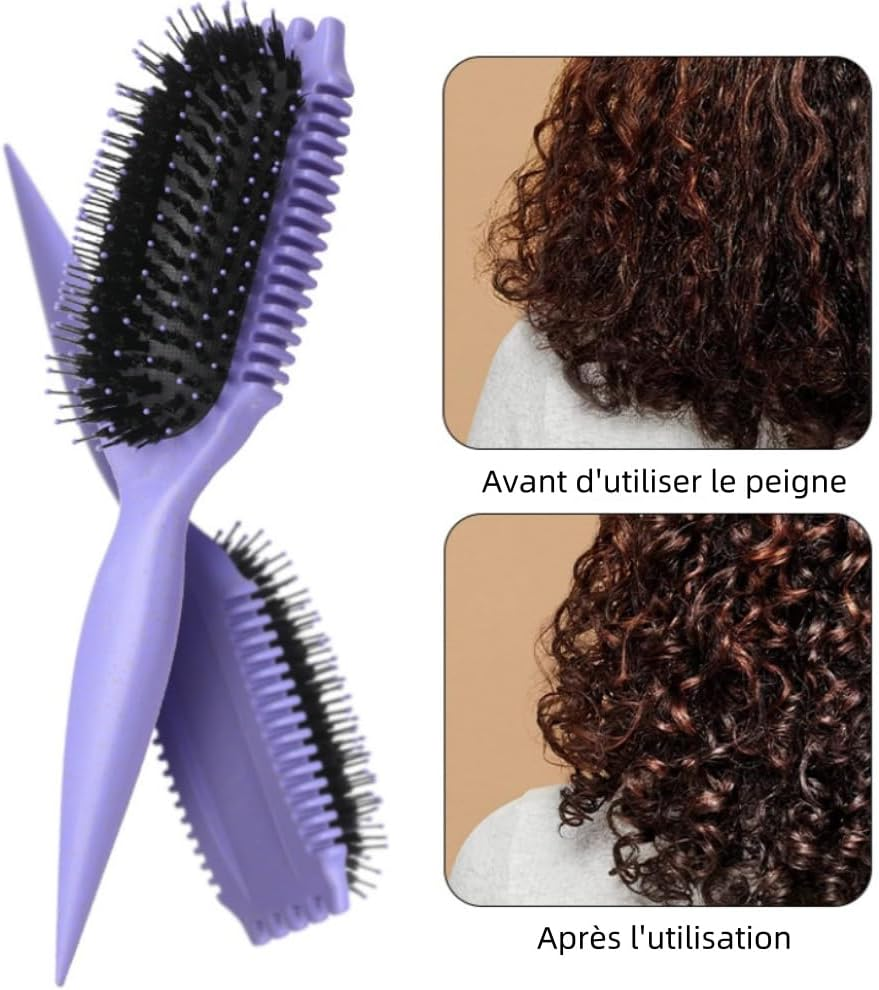 Norhogo Curl Definition Brush, Multifunction Curling Brush, Curl Head Brush for Combing, Reduce Pull And image number 1