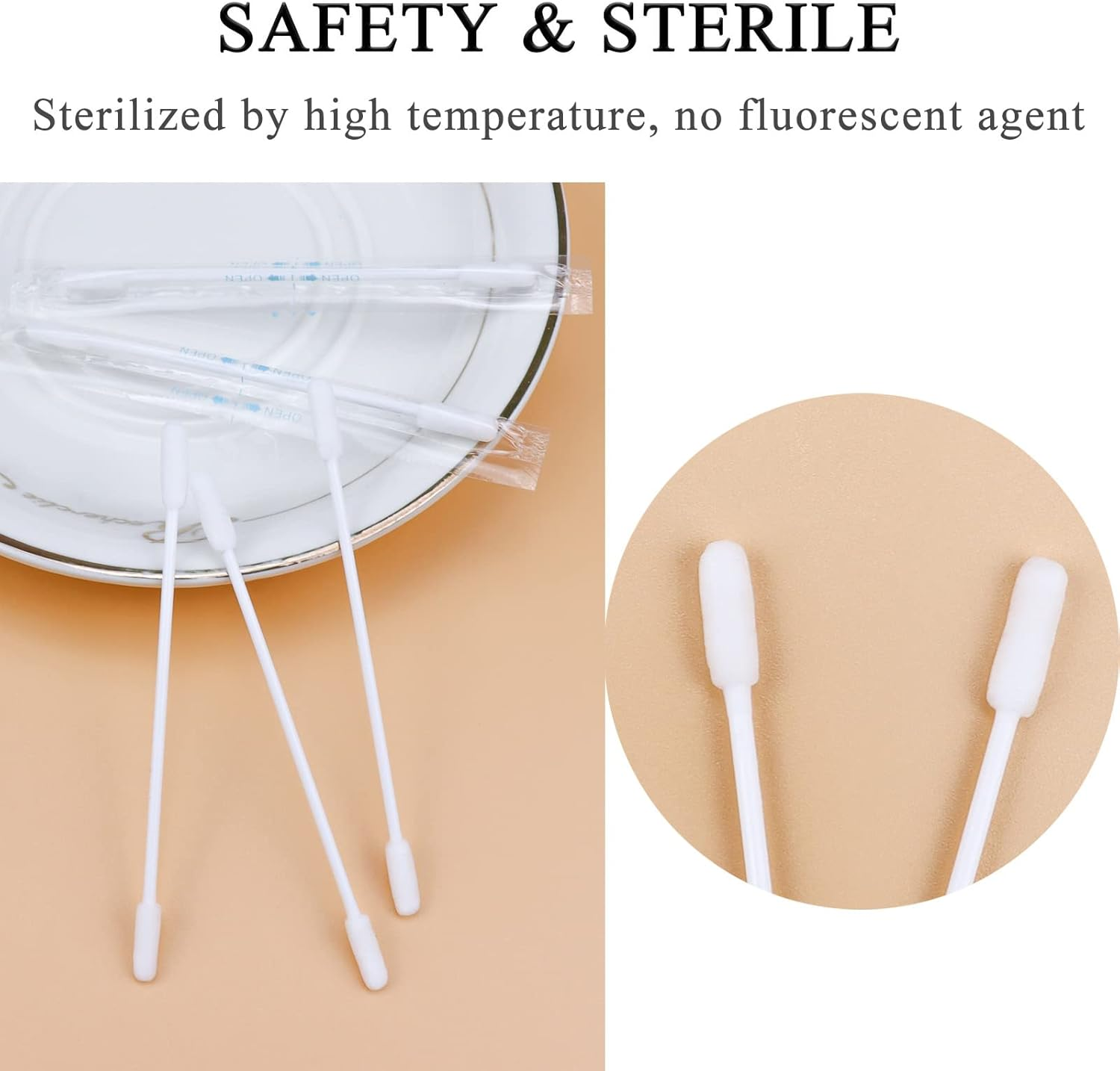 Olive Oil Makeup Remove Cotton Swabs - Individually Wrapped Double Tipped Paper Sticks, 100 Count (Long End) image number 3