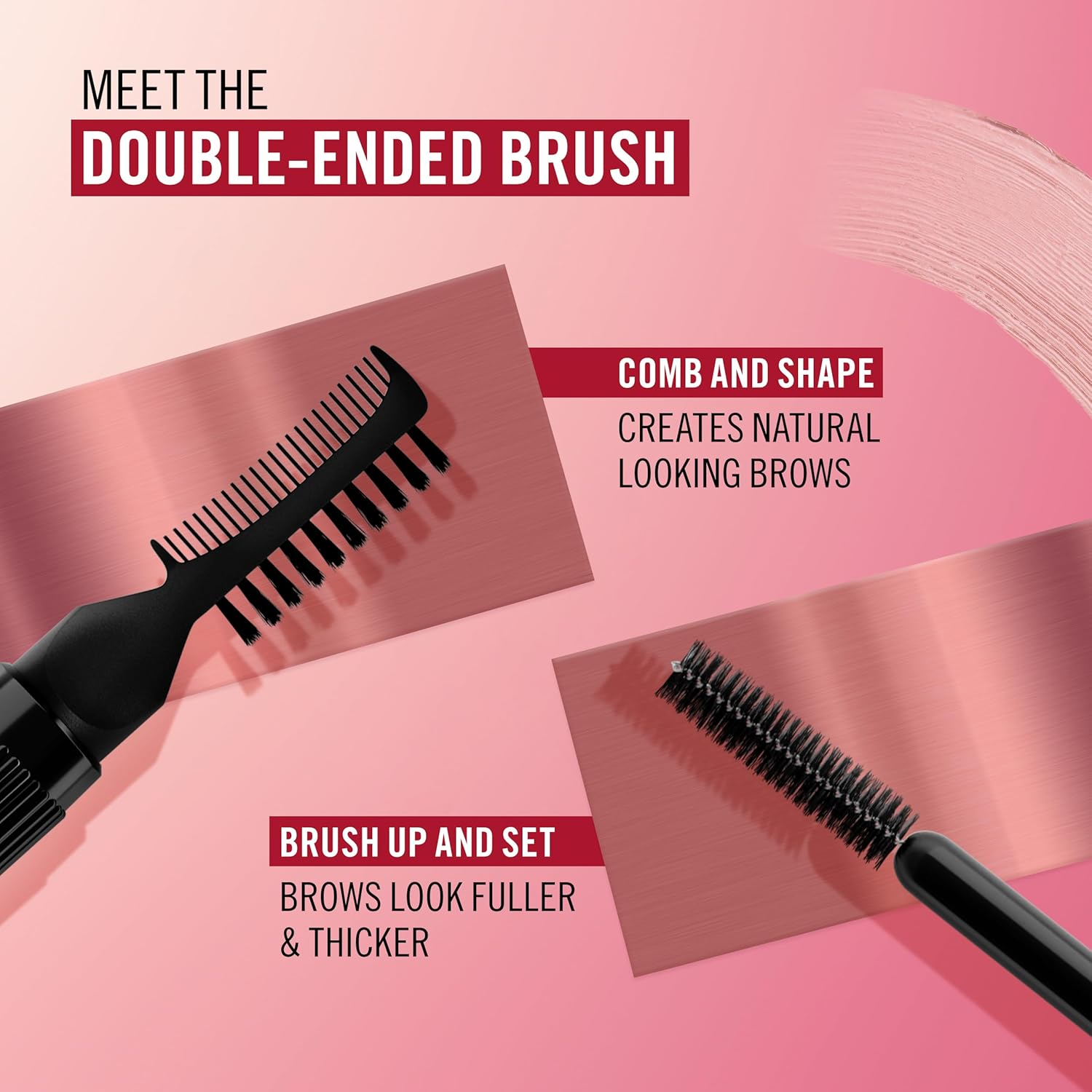 Rimmel Wonder'Freeze Brow Lamination Gel, 001 Clear, Brow Wax, Sculpts Brows, Lightweight, Vegan Formula - Deep Brown image number 4