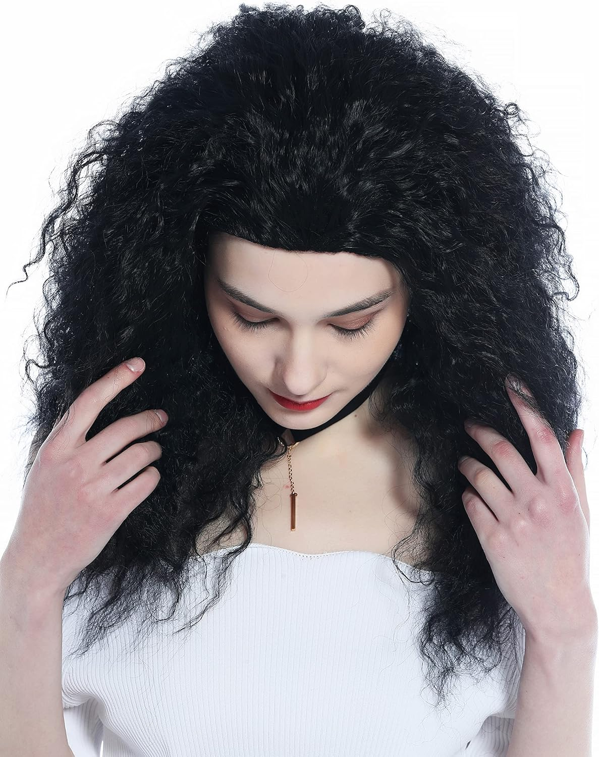 WIG ME up - ZM-1022-1 Women'S Wig Long Voluminous Frizzy Crepe Curls Black Caribbean Look image number 5