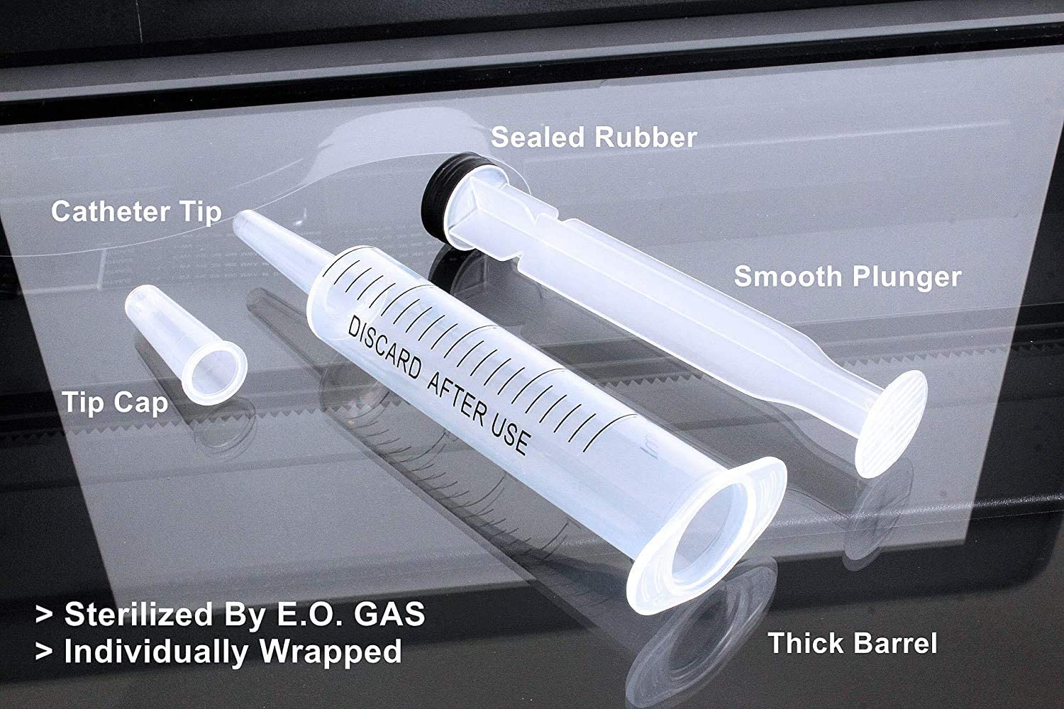 20Ml Syringe with Caps (10 Pcs), Suitable for Feeding Newborn Small Animals, Also Suitable for Liquid Extraction, Adding Ink, Watering Flowers, Etc. image number 4