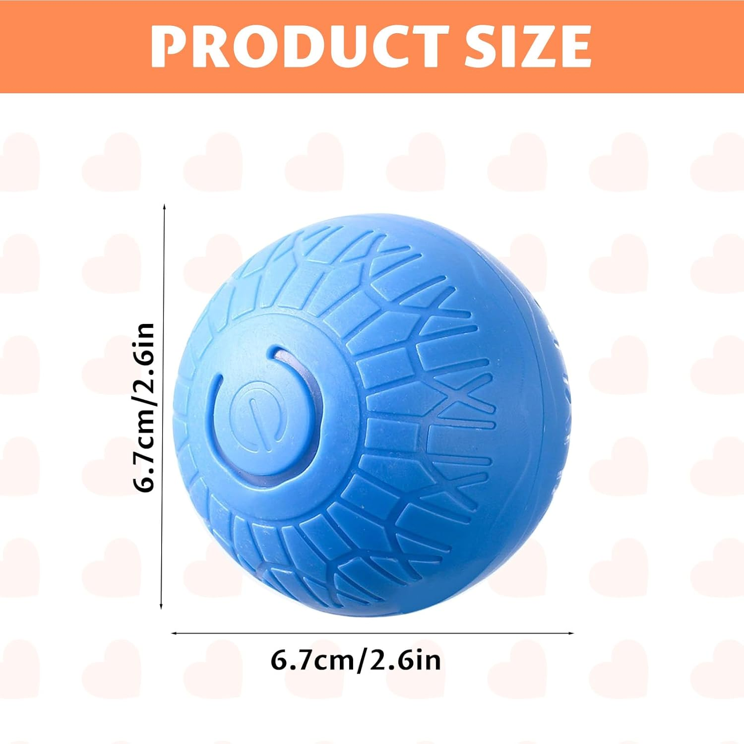 VCCLFSIA Interactive Dog Ball, 2025 Upgrade Self-Moving Vibrating Dog Ball Pets Bounce Balls, Smart Rolling Jumping Balls for Dogs Cats image number 2