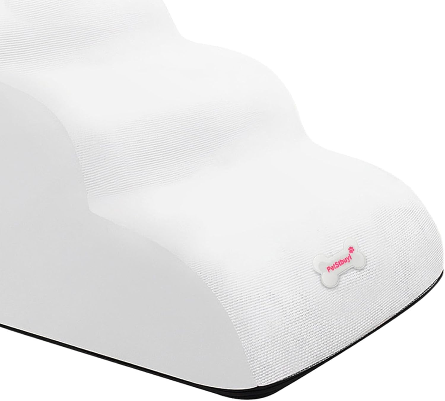 B Baosity Pet Dog Stairs Dog Climbing Ladder 3 Steps Dog Ramp for Older Dogs Portable Detachable Cover anti Slip Dog Steps Cat Stairs for Car High Bed, White image number 4