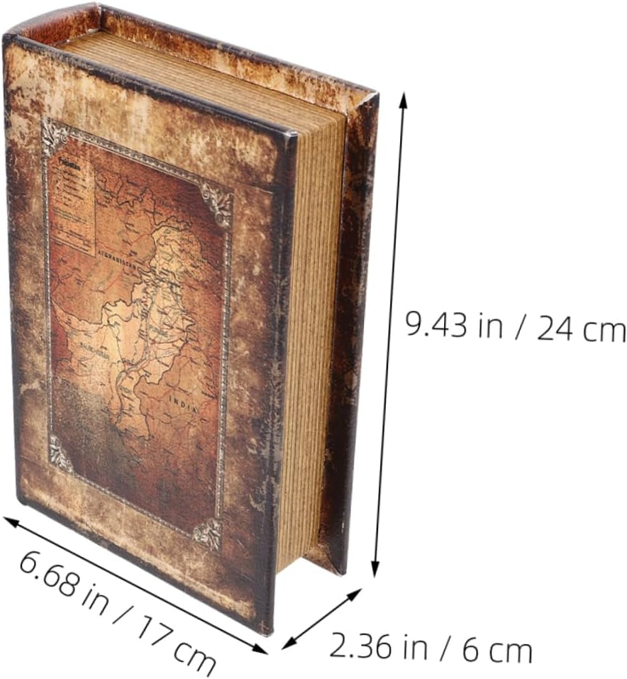 CLISPEED Vintage Book Shape Jewelry Storage Box Key Organizer Book Boxes for Home Decor Key Container image number 4