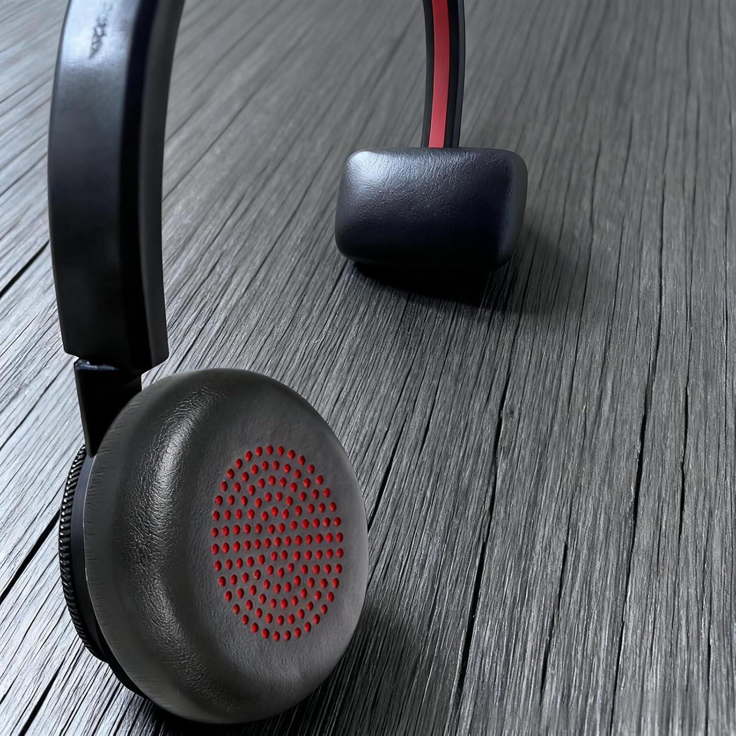 Savi 8220 Replacement Ear Pads Compatible with Poly Savi 8400, Savi 8410, Savi 8420, Savi 8220, Savi 8210, Savi 8200, Office Headset Cushion with Protein Leather Accessories, Black image number 4