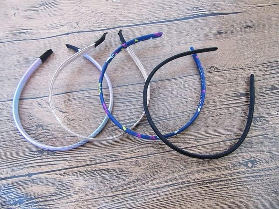 20Pcs Simple Thin Hairband Headband with Fabric Covered Mixed image number 3