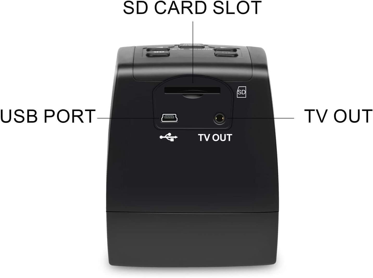 DIGITNOW All-In-One High Resolution 22MP Film Scanner Converts 126Kpk/135/110/Super 8 Films Slides Negatives into Digital Photos Vibrant 2.4 LCD Screen Impressive 128MB Built-In Memory (&lrm;Super 8) image number 3