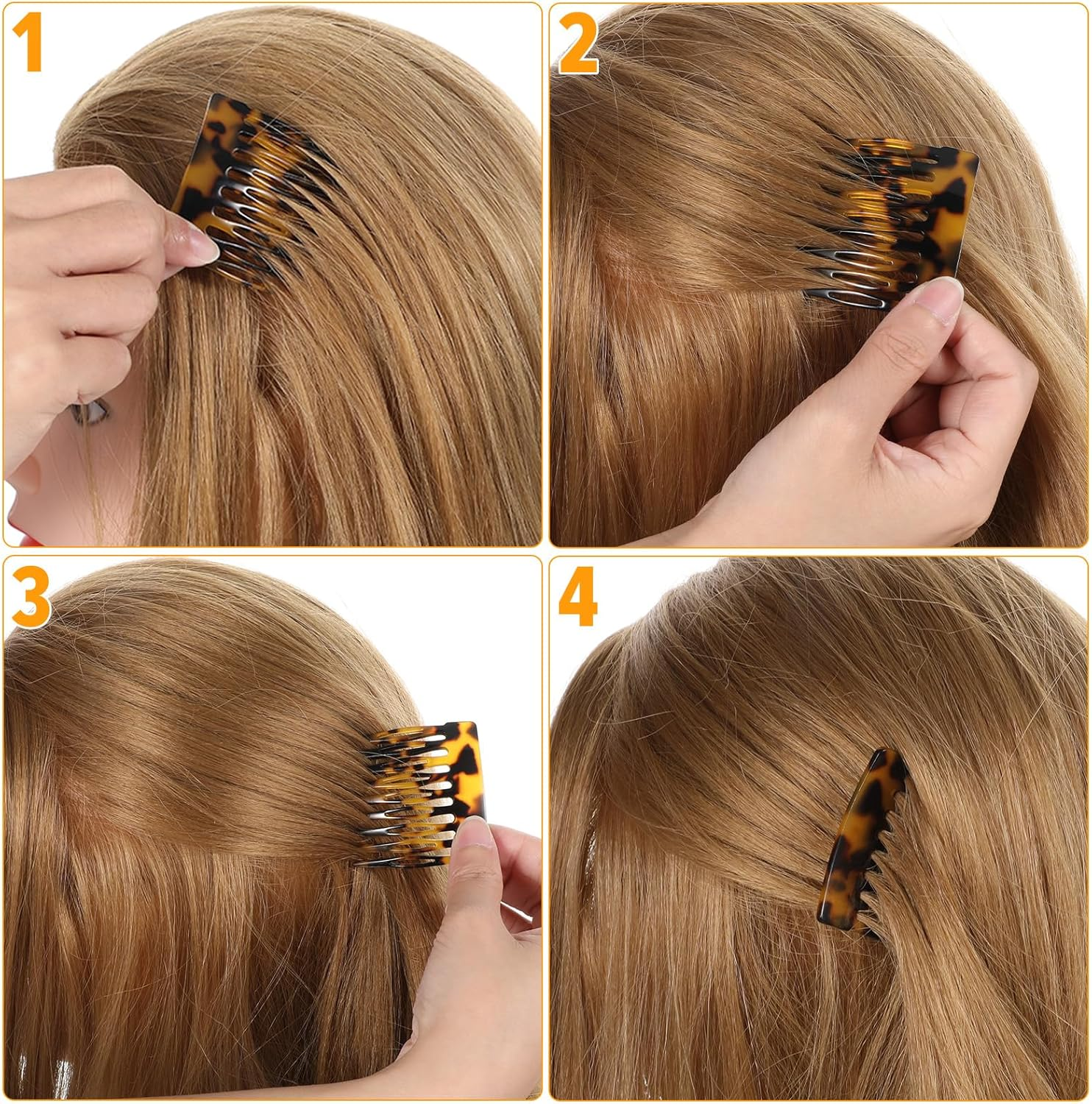 Pack of 2 Hair Comb for Plugging, French Hair Comb Clip, Hair Combs for Hair, Hair Combs, Hair Comb for Women image number 1