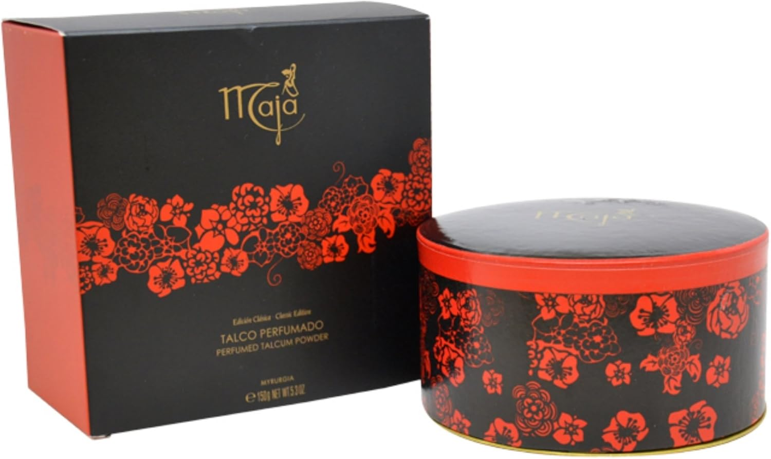 Myrurgia Maja Perfumed Talcum Powder 5.3 Oz/ 150G for Women by Myrurgia, 157 Ml image number 1