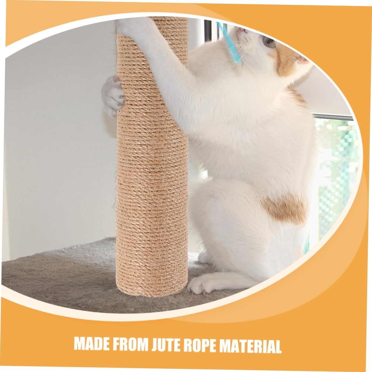 Milisten Replacement Cat Scratching Post Large Cat Scratching Post Cat Scratching Board Cat Scratcher Board Decorative Scratching Pole Lovely Scratch Post Cat Replacement Posts Jute image number 1