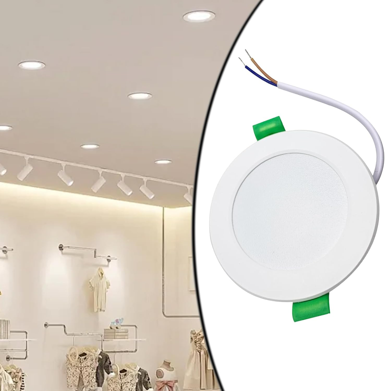 Led Recessed Light | Ultra-Thin Led Recessed Ceiling Light | Dimmable Lamp Slim Spotlight Lighting Adjustable Modern Design for Bedroom Bathroom Hallway Home Kitchen image number 2