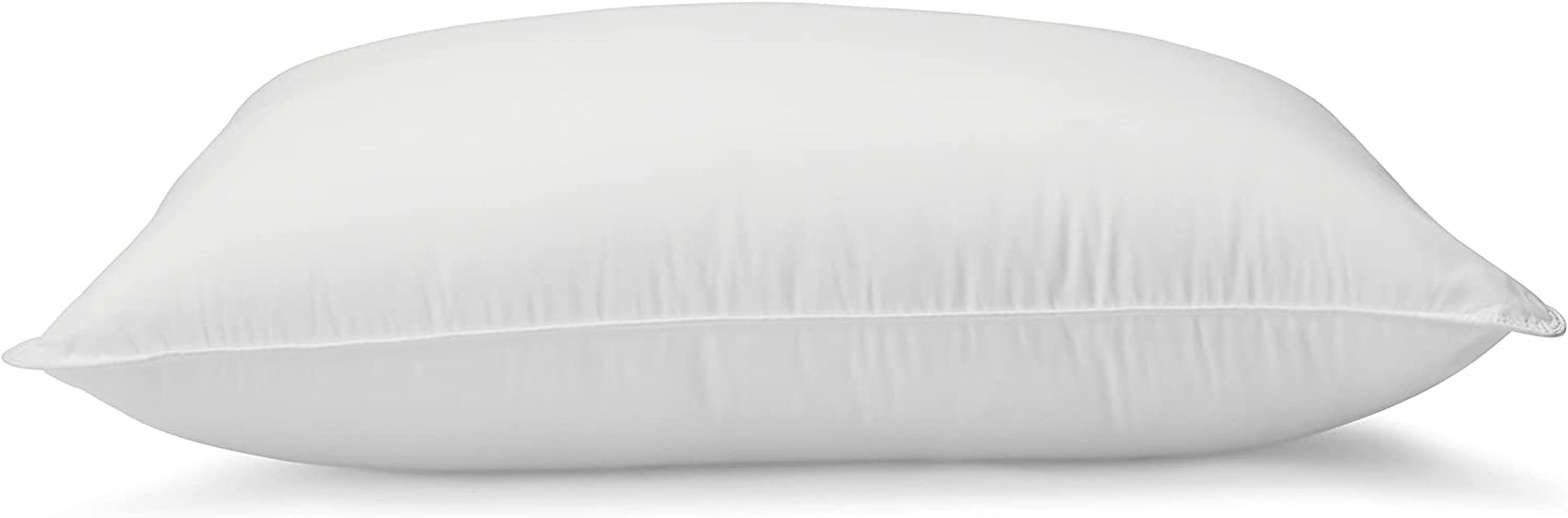 Amazon Basics down Alternative Bed Pillows, Medium Density for Back and Side Sleepers - Standard, 2-Pack,White image number 6