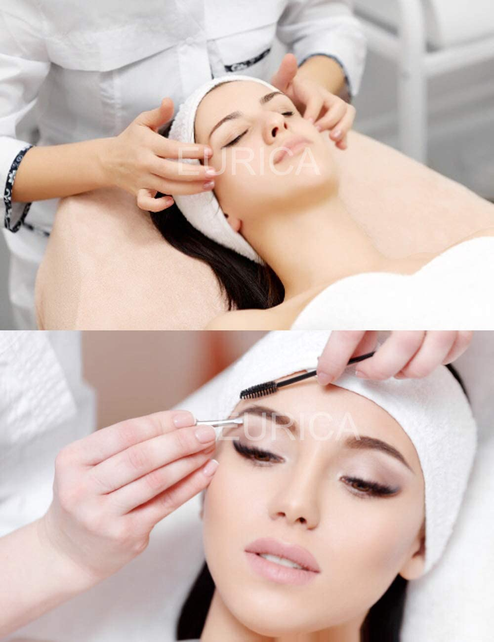 Spa Headband Hair Wrap EURICA Sweat Headband Head Wrap Hair Towel Wrap Non-Slip Stretchable Washable Makeup Headband for Face Wash Facial Treatment Sport Pack of 6 Fits All White image number 6