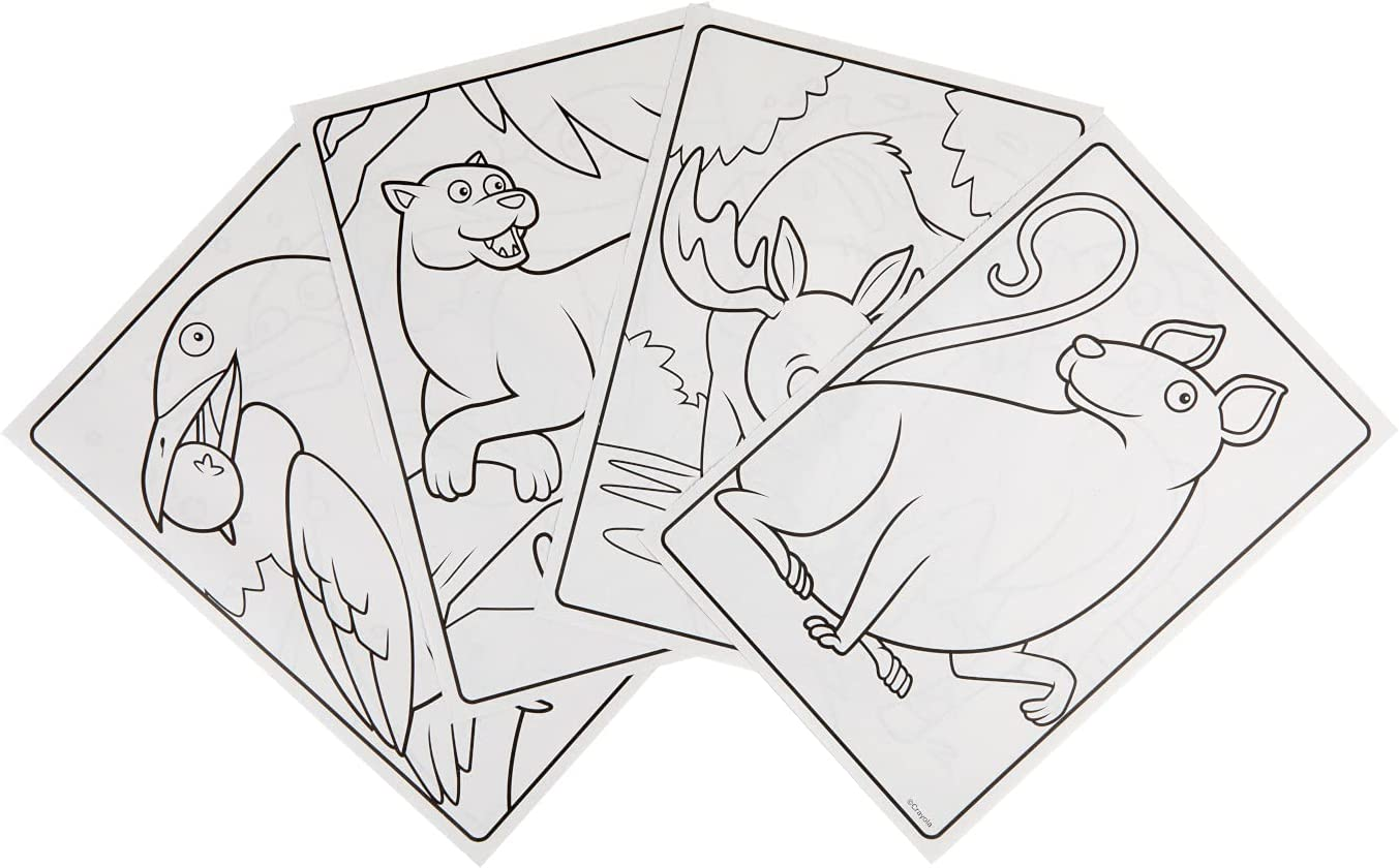 Crayola 96Pg Animal Friends Colouring Book, Hours of Colouring Fun for Kids, Perfect for Rainy Day Activities, Stickers Included image number 3