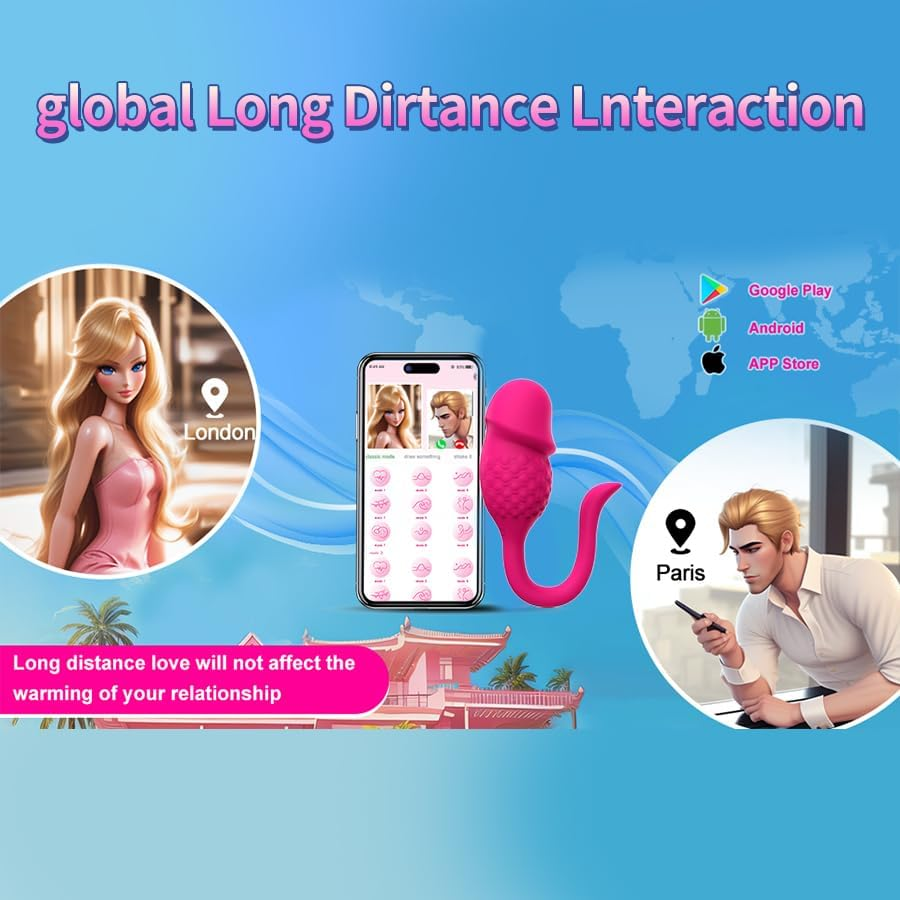 CTFIVING Sex Toy, APP Remote Control Wearable Rose Vibrator, Sex Toys for Couples with Countless Customizable Vibration Modes, Long Distance G-Spot Wearable Adult Toys for Women image number 5