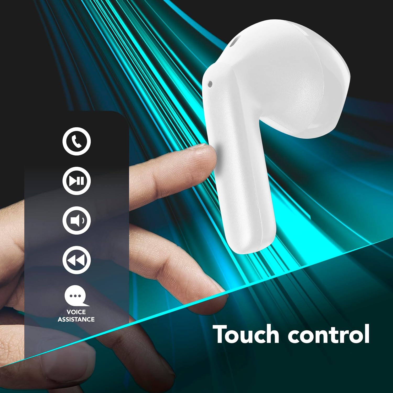 Cellularline Call Purely Bluetooth Headphones with ENC, 4 Microphones, ENC Ambient Noise Cancellation, 32 Hours Battery Life, Multipoint Connection, Easy Pick Design