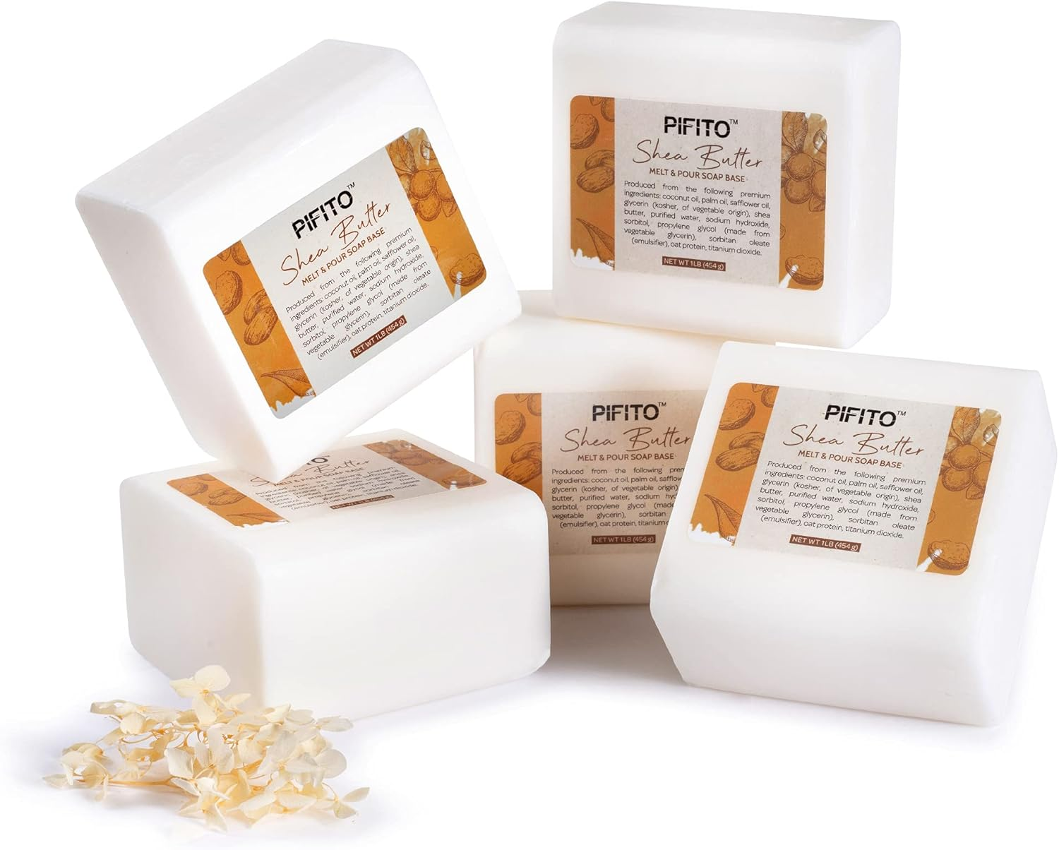 Pifito Premium Shea Butter Melt and Pour Soap Base (5 Lb) - Natural Vegetable Glycerin Base - Excellent Hand Soap Making Supplies image number 6