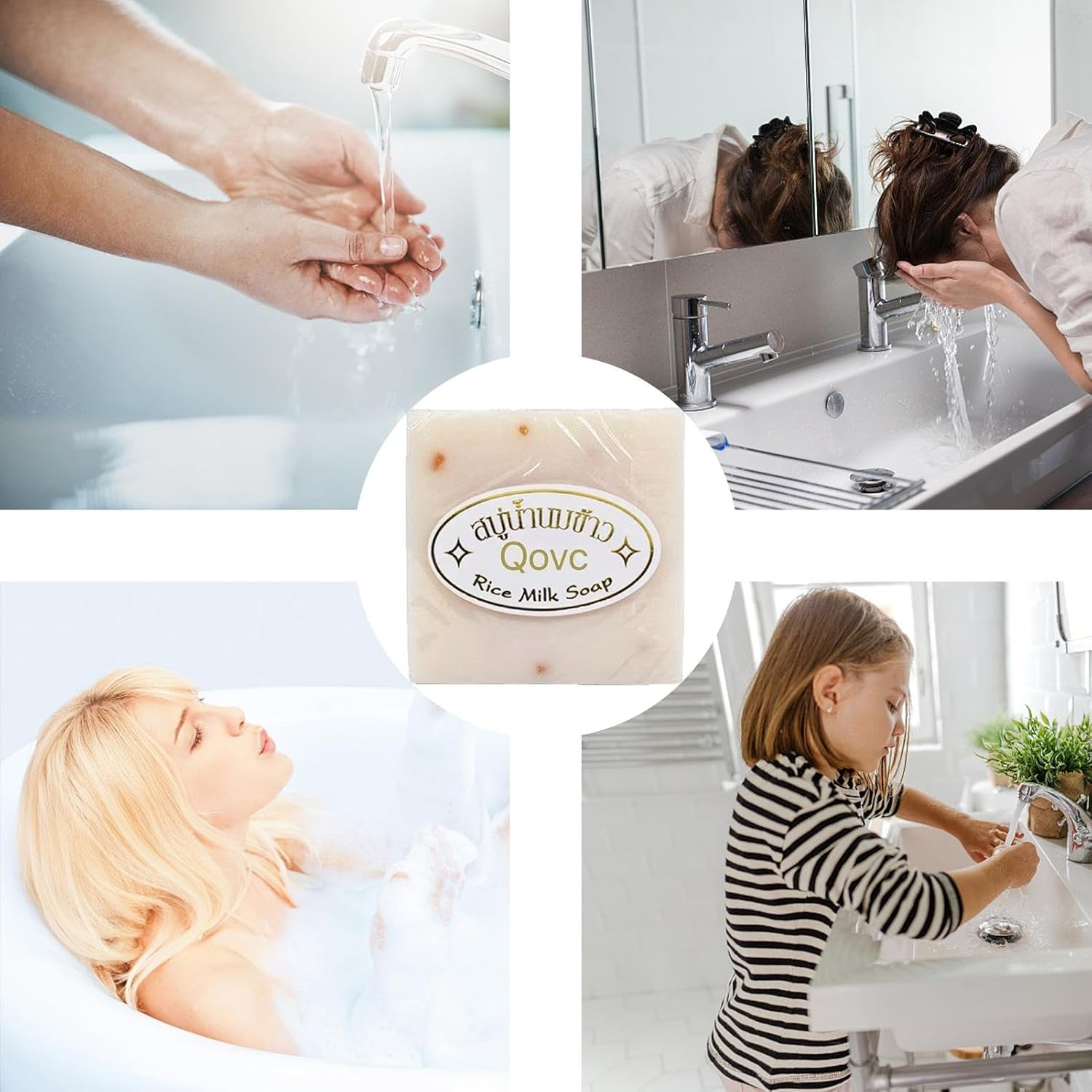 Thai Rice Soap - Multi-Functional Cleansing Bar for Washing Bathing,Travel-Friendly Beauty Product for Hand Washing, Removing Make-Up, Washing Face, Bathing, Shaving image number 1