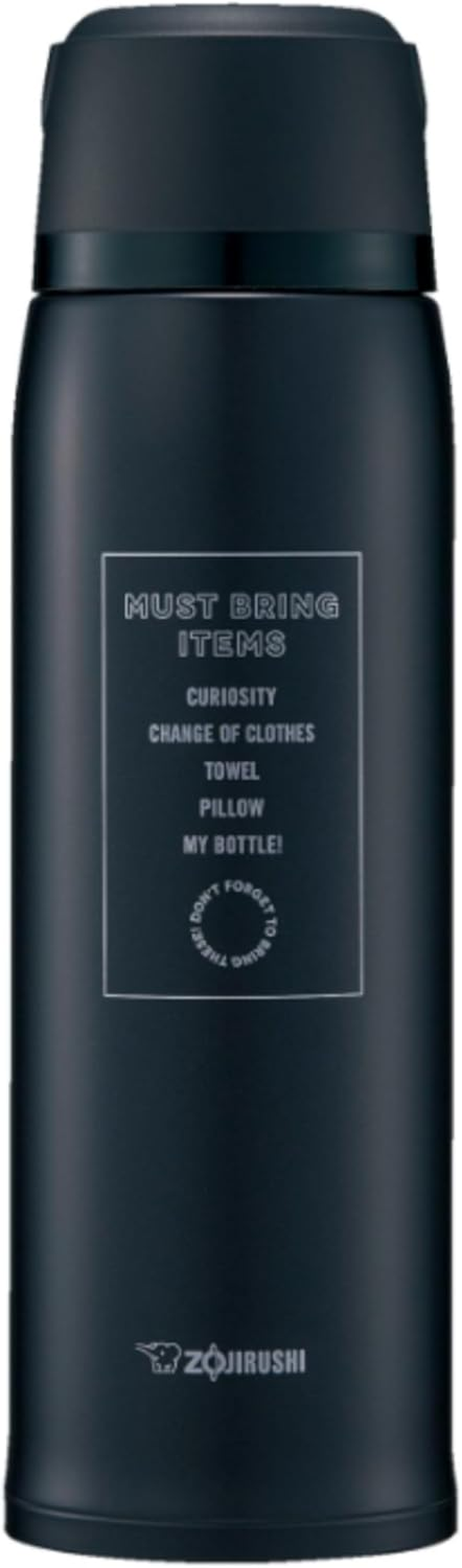 Zojirushi SJ-JS10 Stainless Steel Bottle with Cup 1 L, Black, SJ-JS10 BA