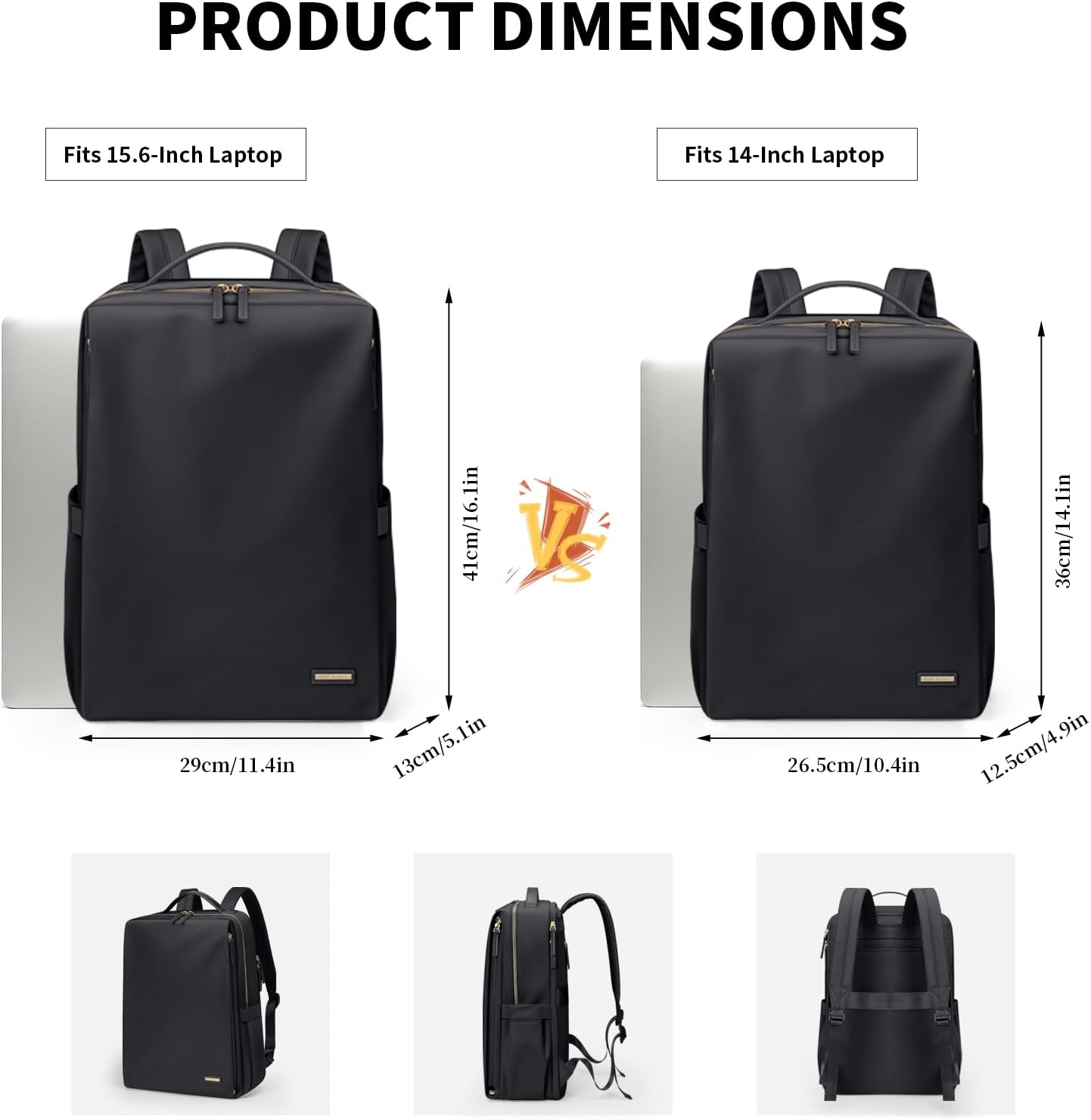 GOLF SUPAGS Stylish Laptop Backpack for Women Work College Travel Casual Daypack Fits 15.6 Inch Notebook image number 4