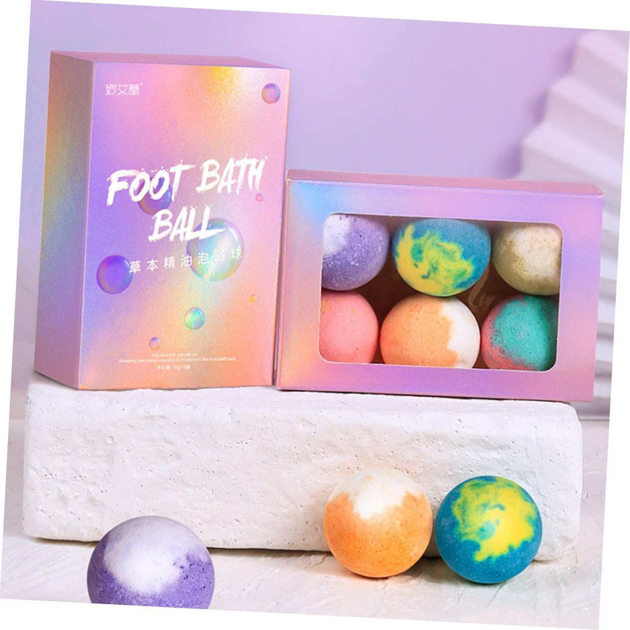 NOLITOY 6Pcs Essential Oil Balls Bathing Salt Balls for Foot Soak Household Use image number 2