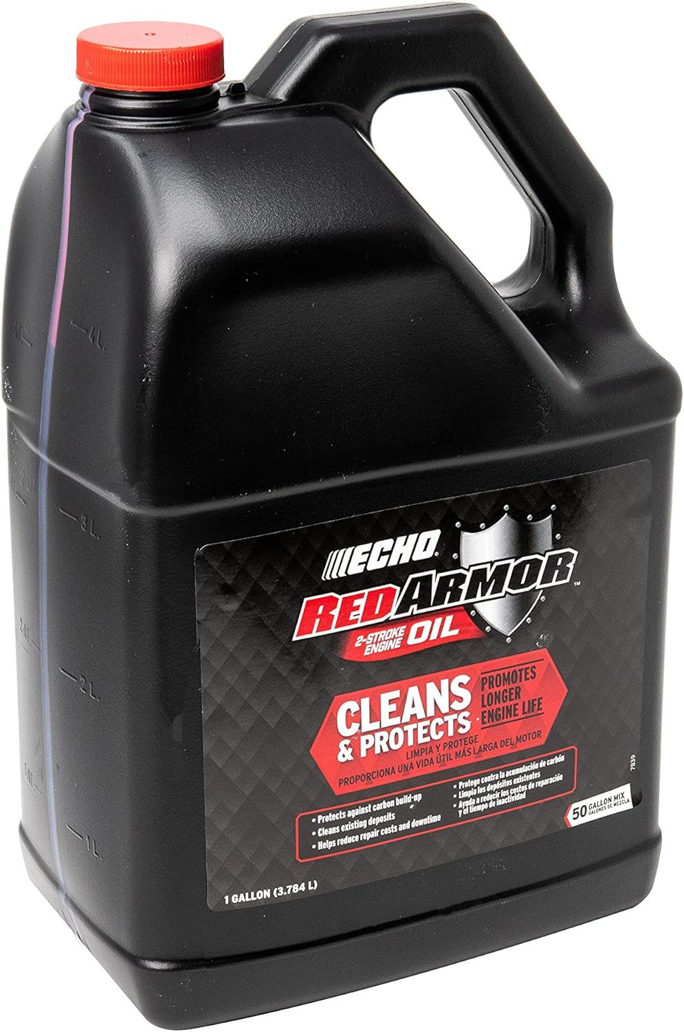 Echo Products 6550050 Red Armor Oil Mix 2-Cycle2-Stroke High Performance, Semi-Synthetic, Clean and Protect against Carbon Build Up, Outdoor Power Equipment Engine Formula 128 Fl Oz, (1 Gal.)