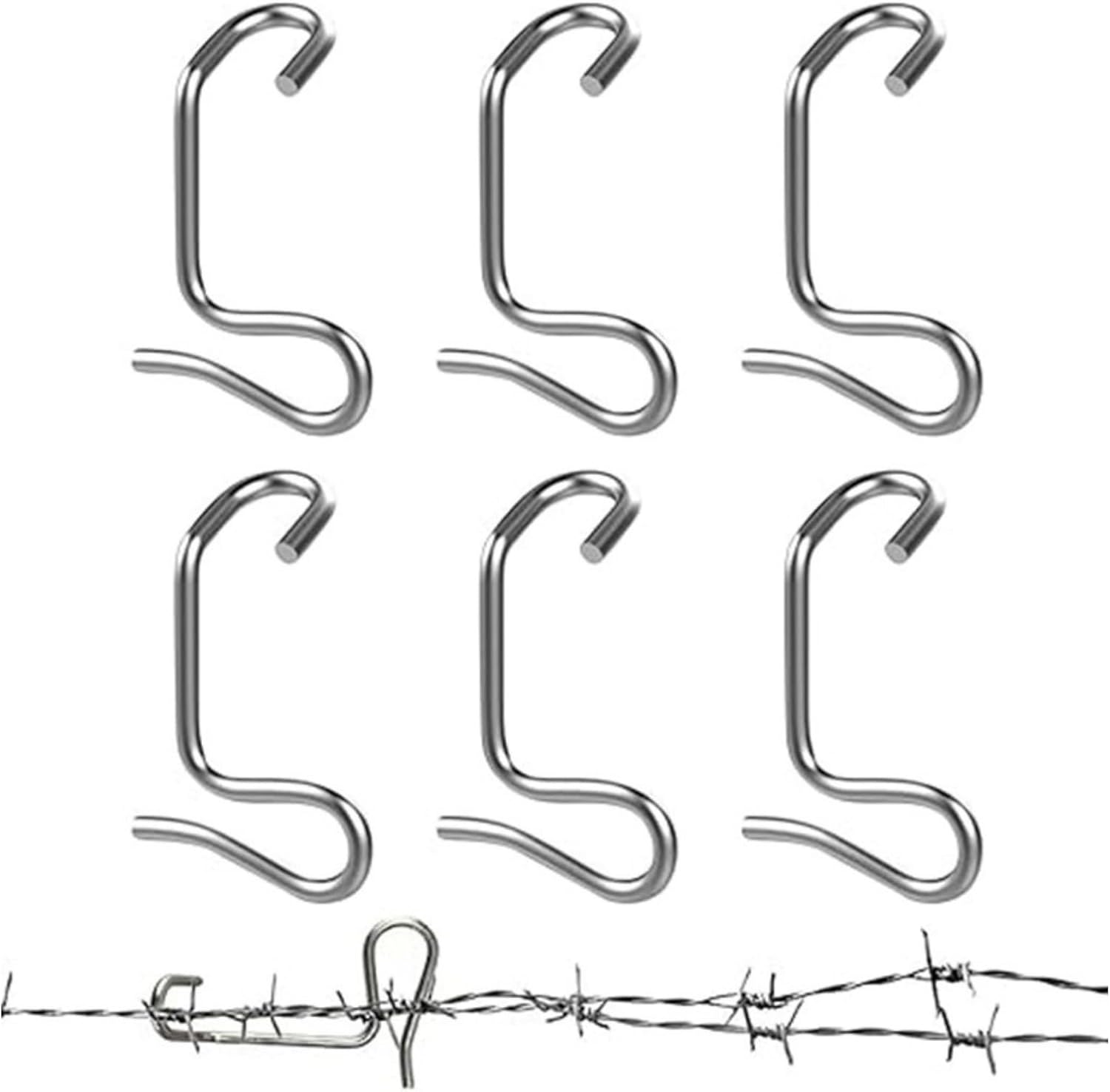 MTJNYZA Fence Wire Tensioner Tool, 20PCS Fence Wire Tightener with 1PCS Tighteners Handle, Barb Wire Fence Tools Wire Tensioner Tool for Wire Fence Farm Garden image number 5